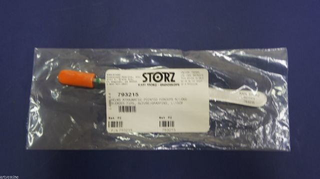 Karl Storz 793215 Helms Atraumatic Pointed Forceps, Suture Grasping 15cm
