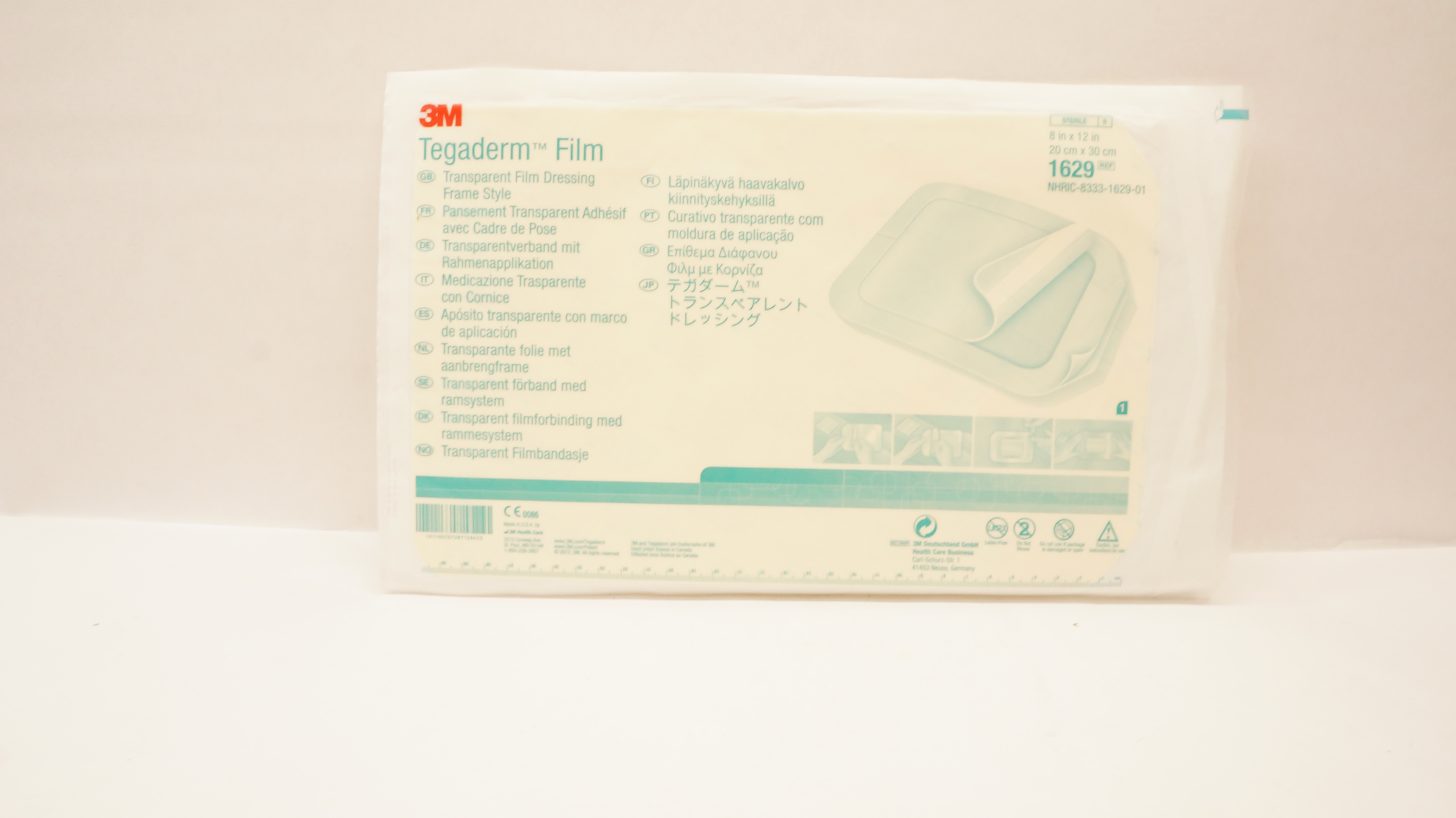 3M 1629 Tegaderm Transparent Film Dressing Frame Style 8inch x 12inch (x)