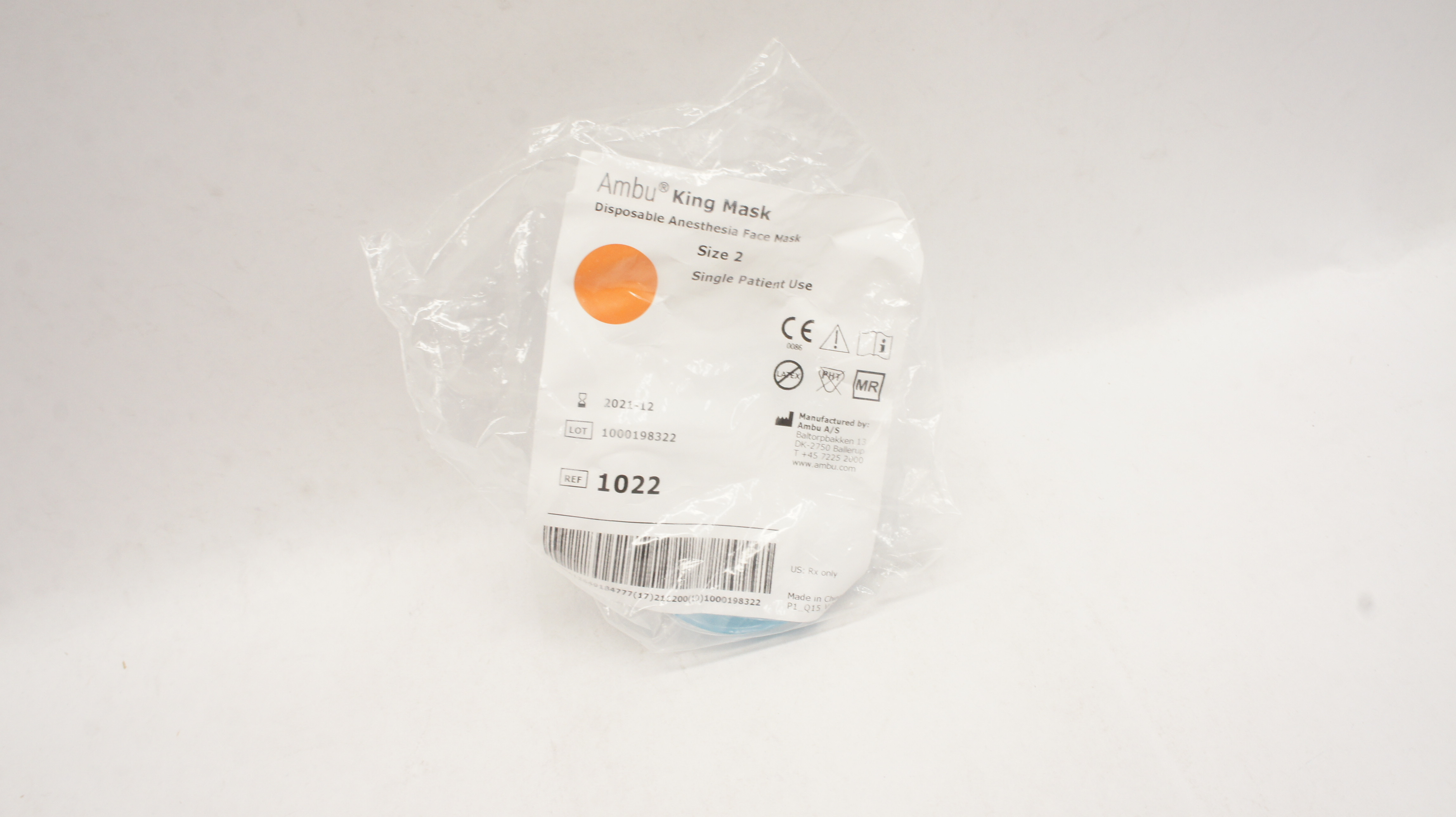 AMBU 1022 King Mask Disposable Anesthesia Face Mask Size 2 (x)
