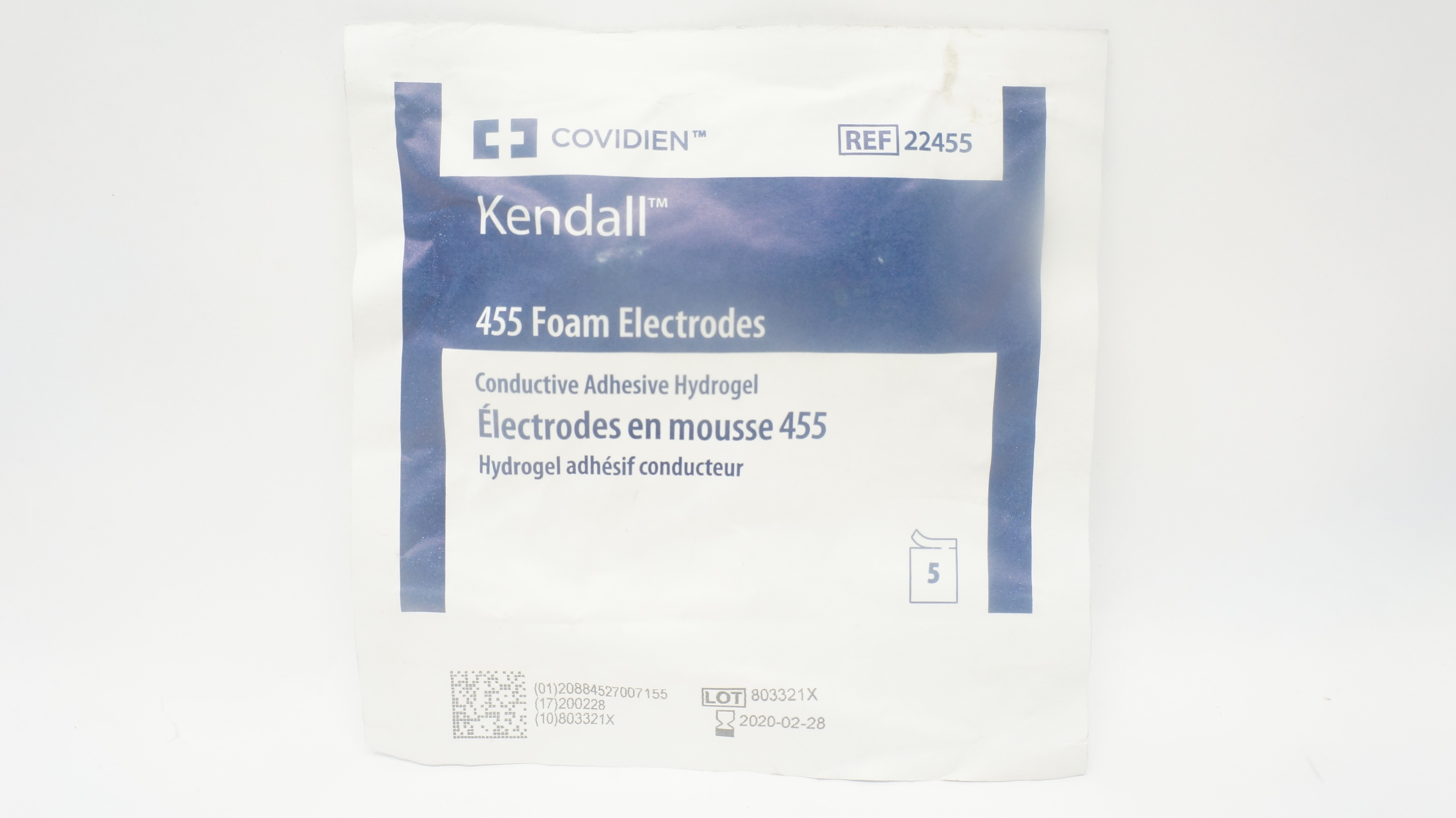 Covidien 22455 Kendall 455 Foam Electrodes (x) - Pack of 5