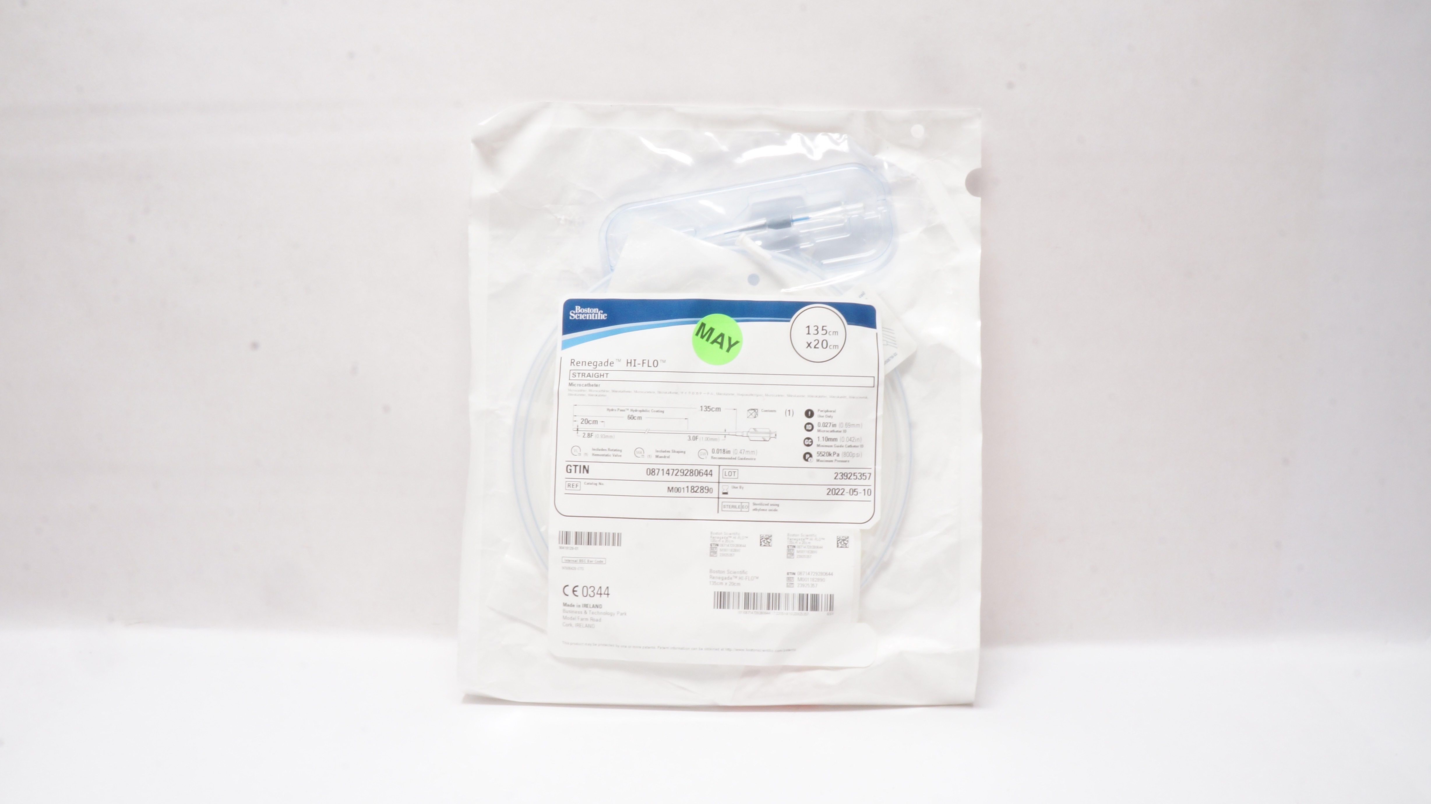 Boston Scientific 18289 Renegade Hi-Flo Microcath. Straight 2.8F x 135cm (x)