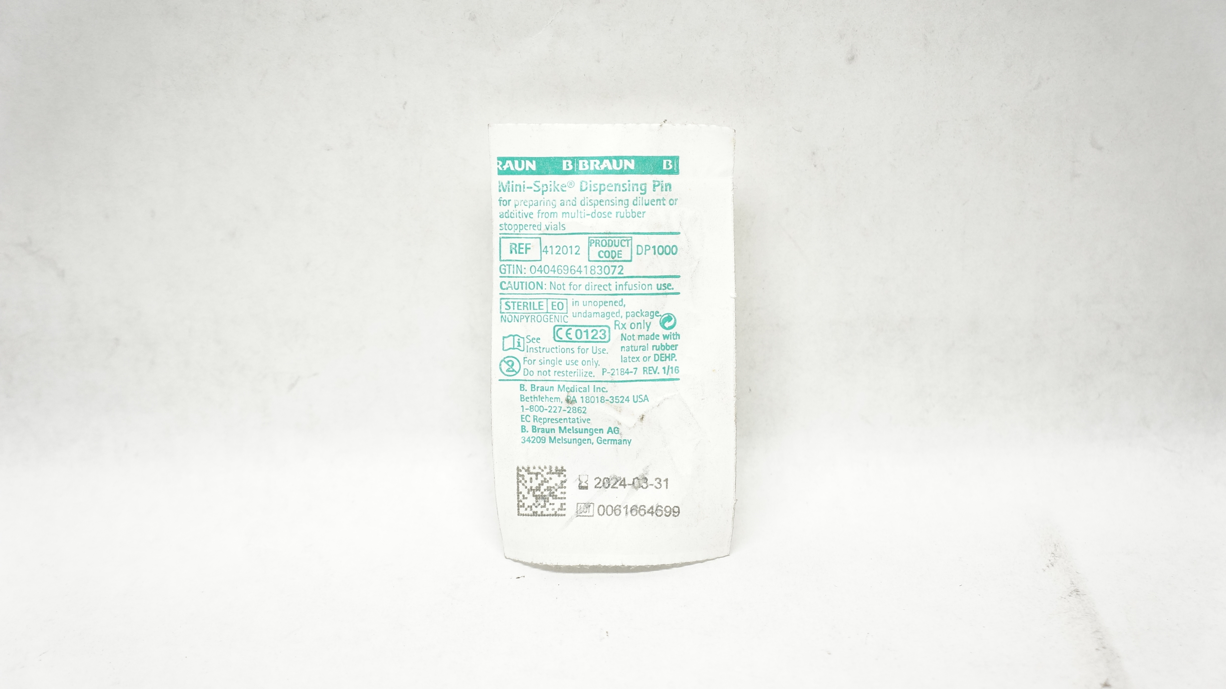 Braun 412012 Mini-Spike Dispensing Pin