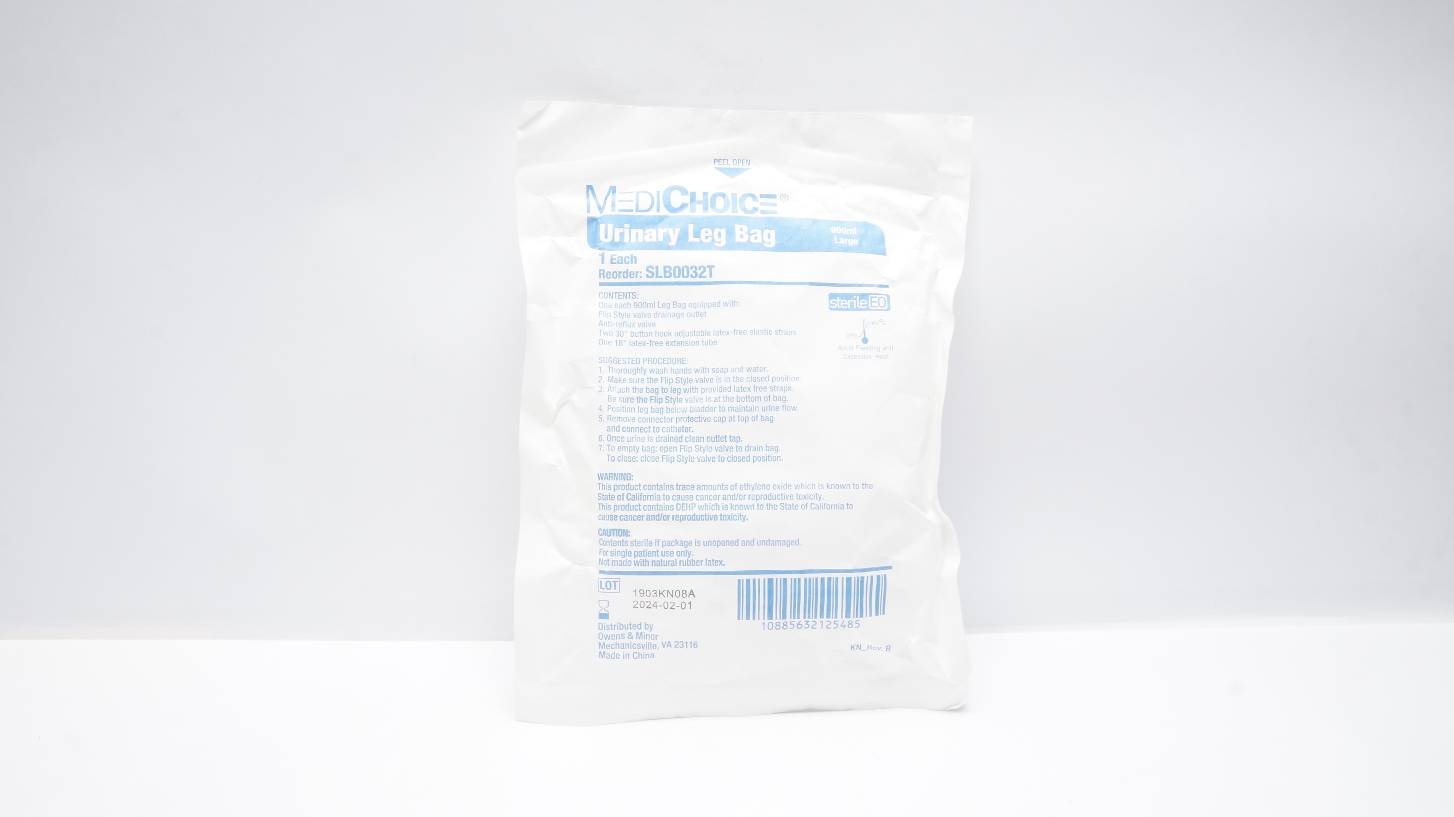 MediChoice SLB0032T Urinary Leg Bag 900ml (x)