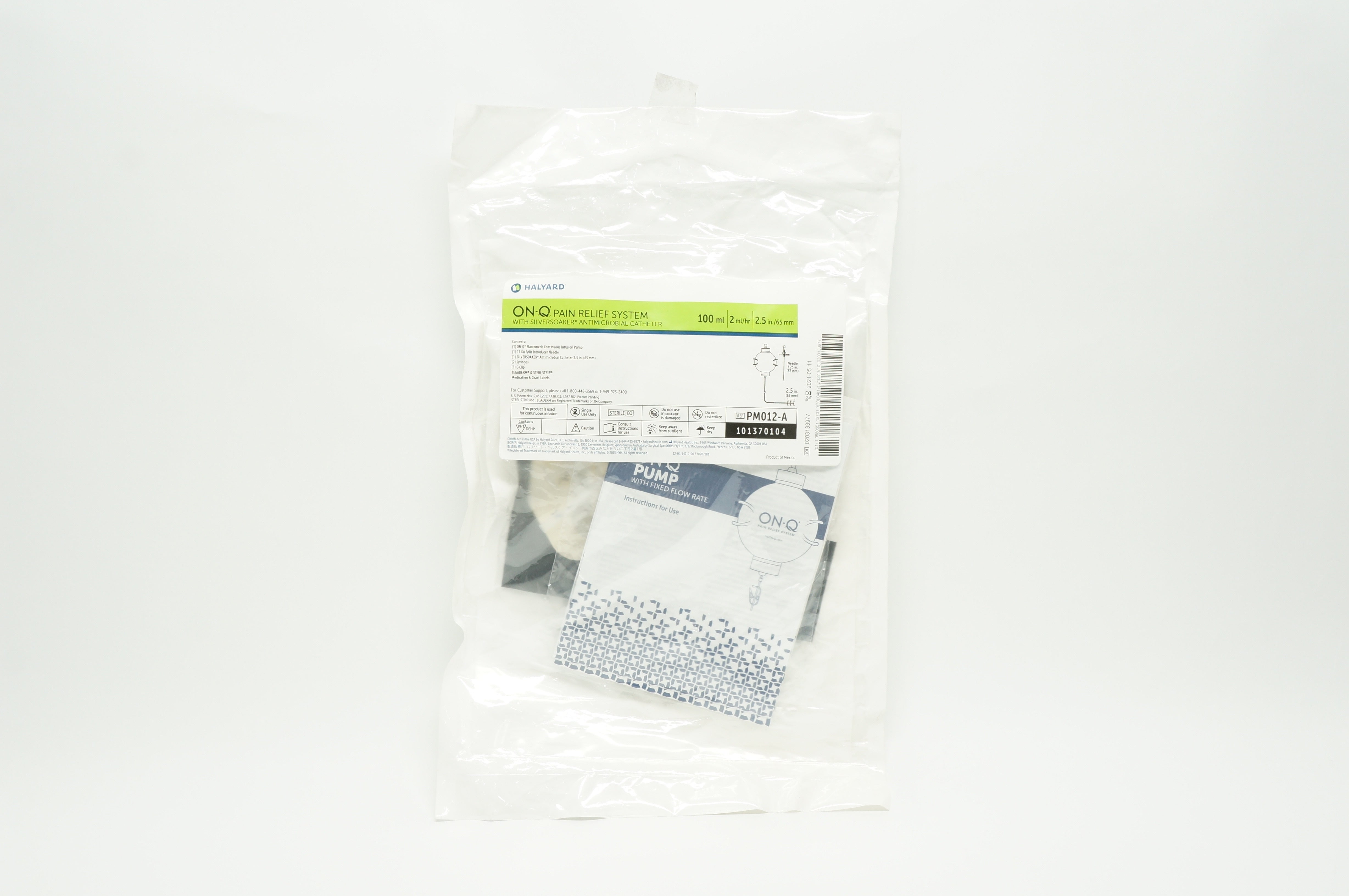 Halyard PM012-A On-Q Pain Relief System with Cath. 100ml x2ml/hr x 2.5inch (x)