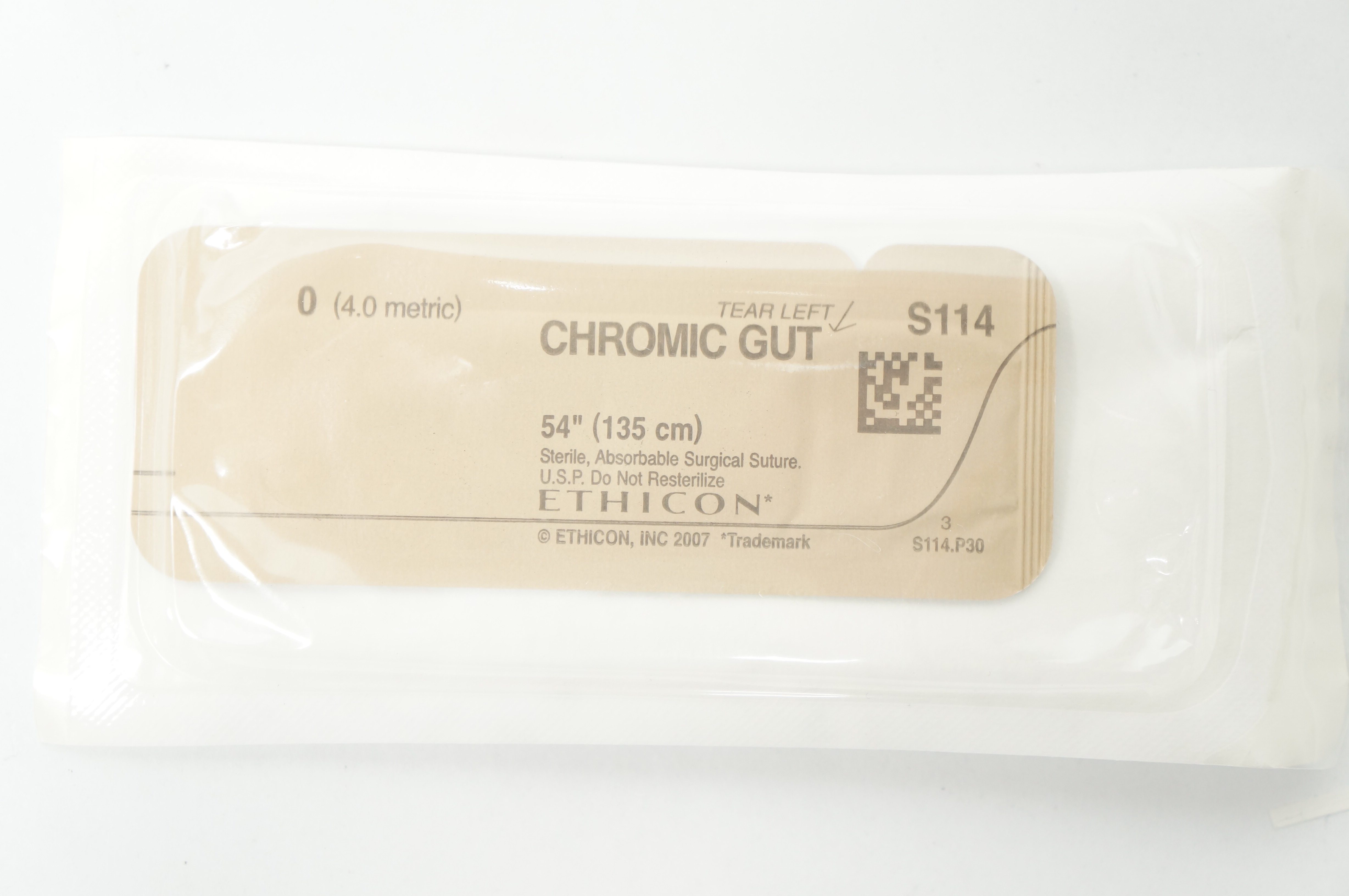 Ethicon S114 0 Chromic Gut Absorbable Surgical Stre. 54inch (x)