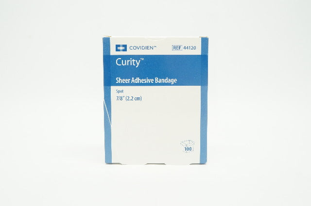 Covidien 44120 Curity Sheer Adhesive Bandage, Spot 7/8inch - Box of 100