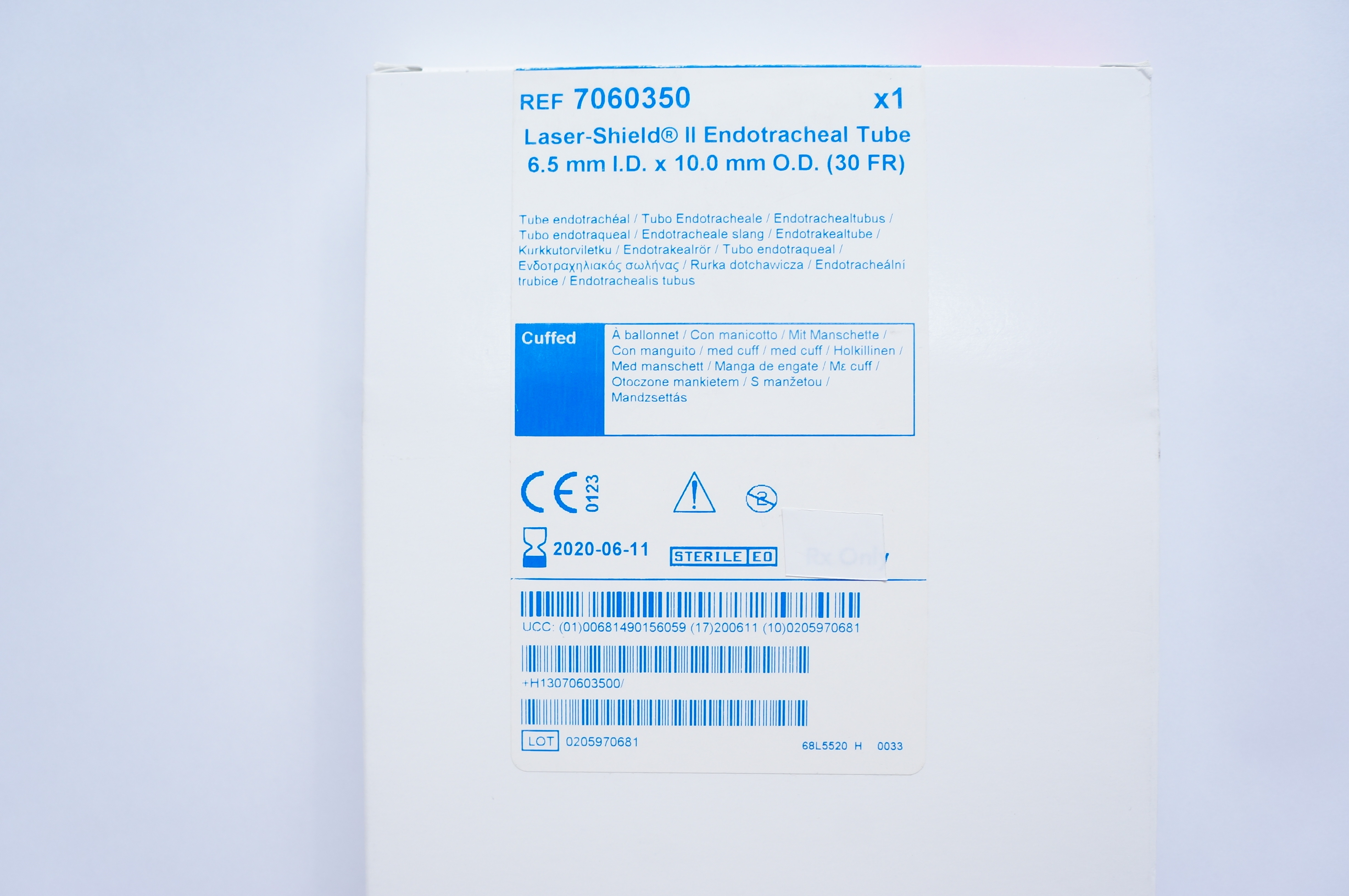 Medtronic 7060350 Laser-Shield II Endotracheal Tube 6.5mm x 10.0mm (30 FR) (x)