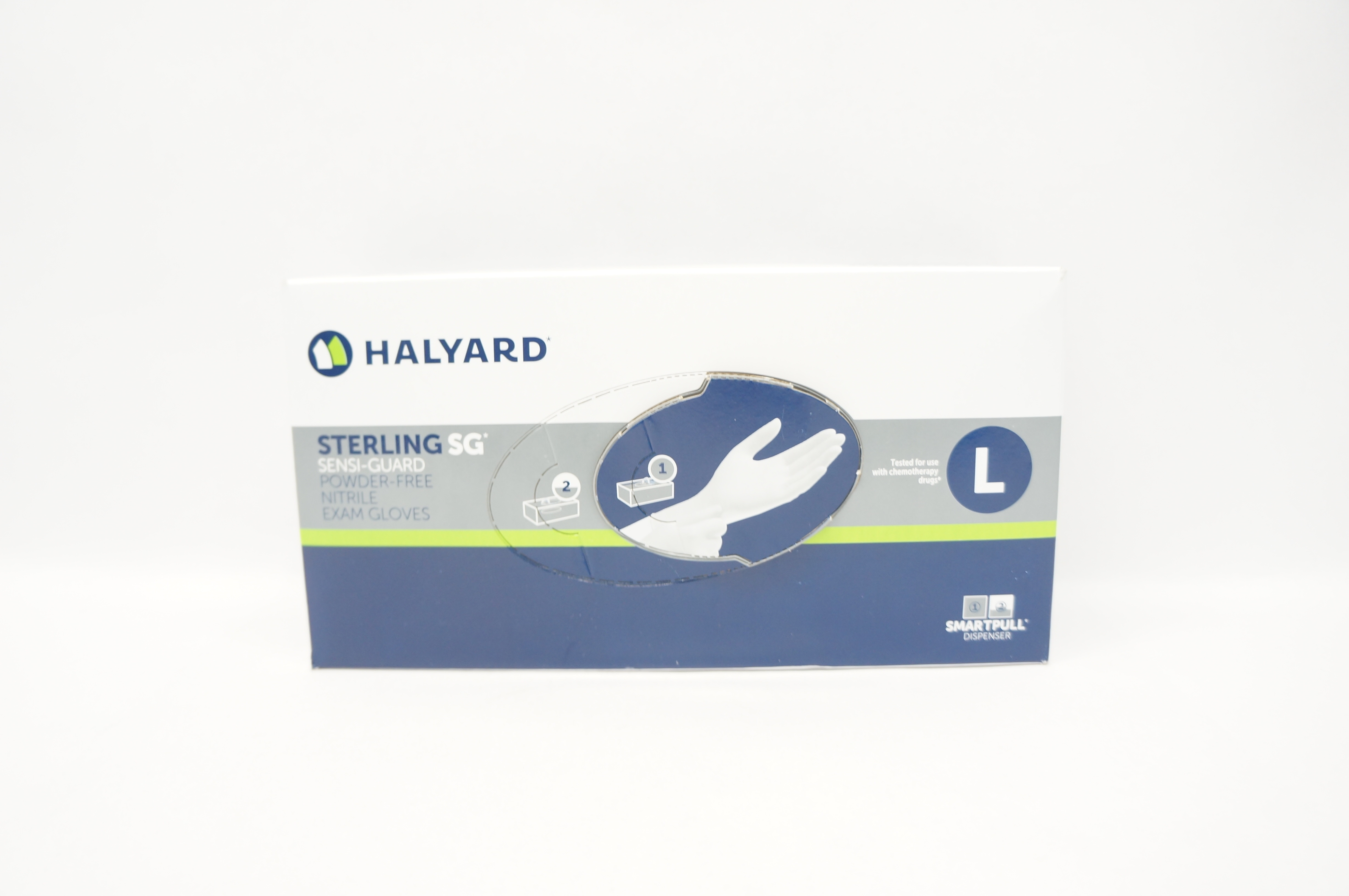 Halyard 41660 SG Nitrile Sensi-Guard Powder-Free Exam Gloves, L - Box of 250