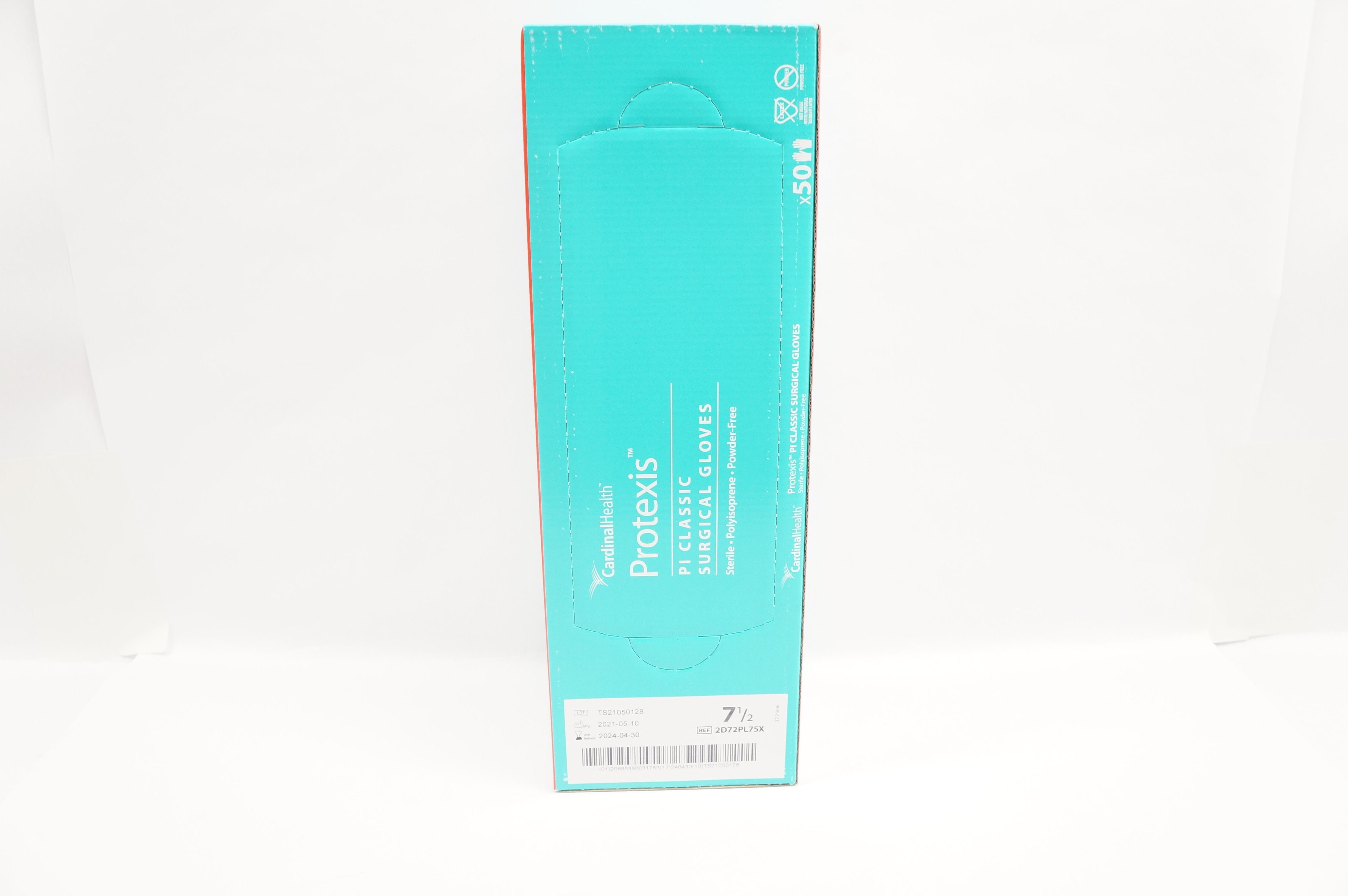 Cardinal Health 2D72PL75X Protexis PI Classic Surgical Gloves 7 1/2 - Box of 50