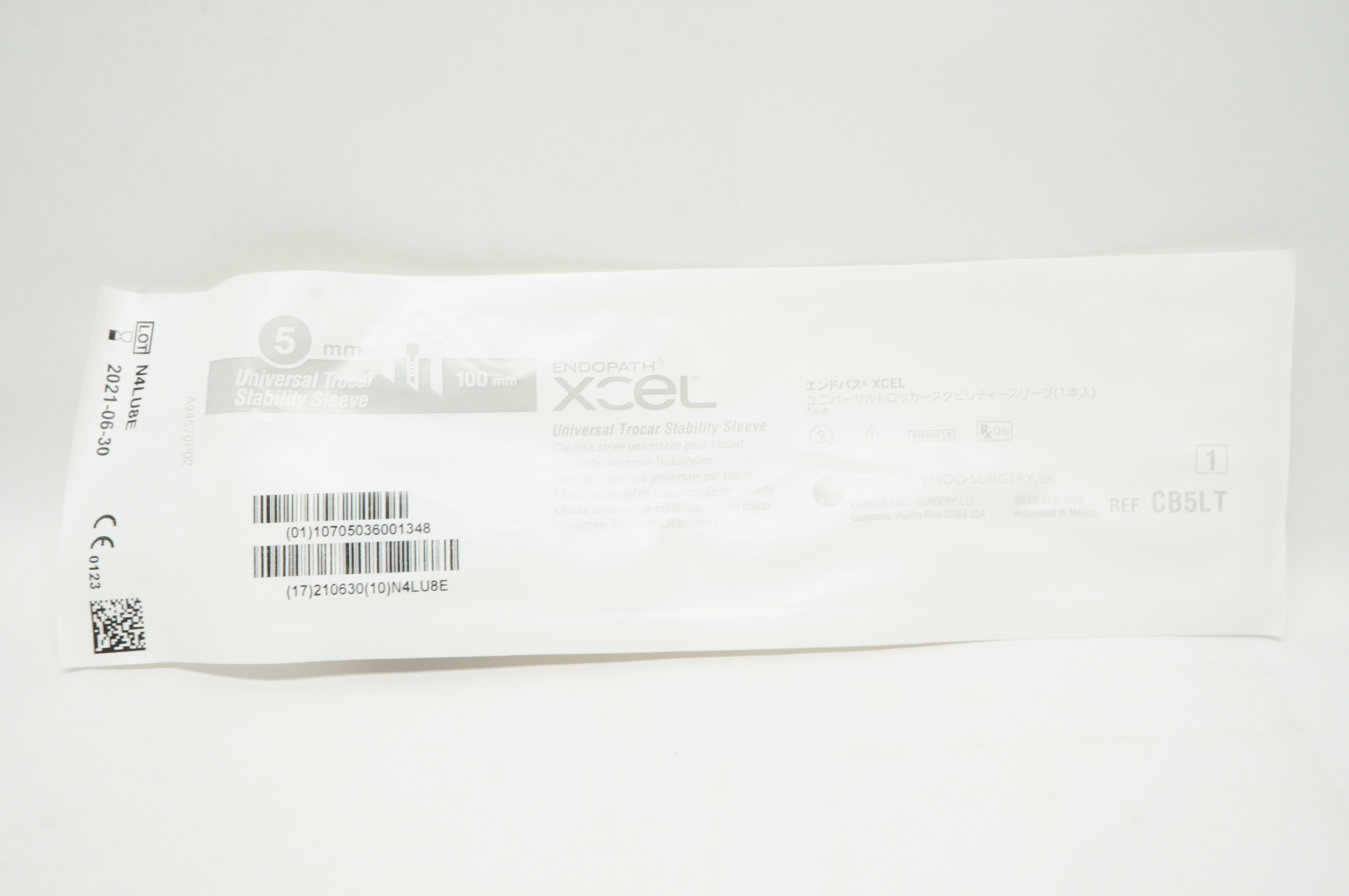 Ethicon CB5LT Xcel Trocar Sleeve W/ Stability Sleeve 5mm x 100mm (x)