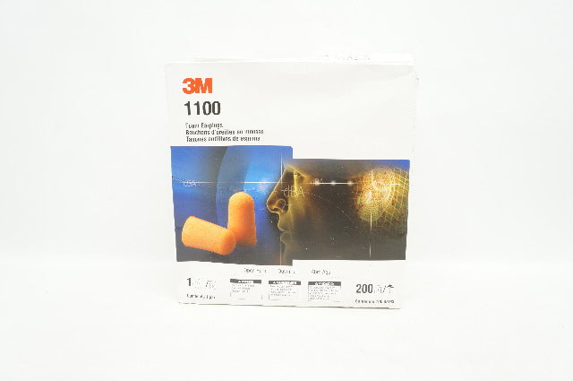 3M 1100 Foam Earplugs 29dB - Box of 200