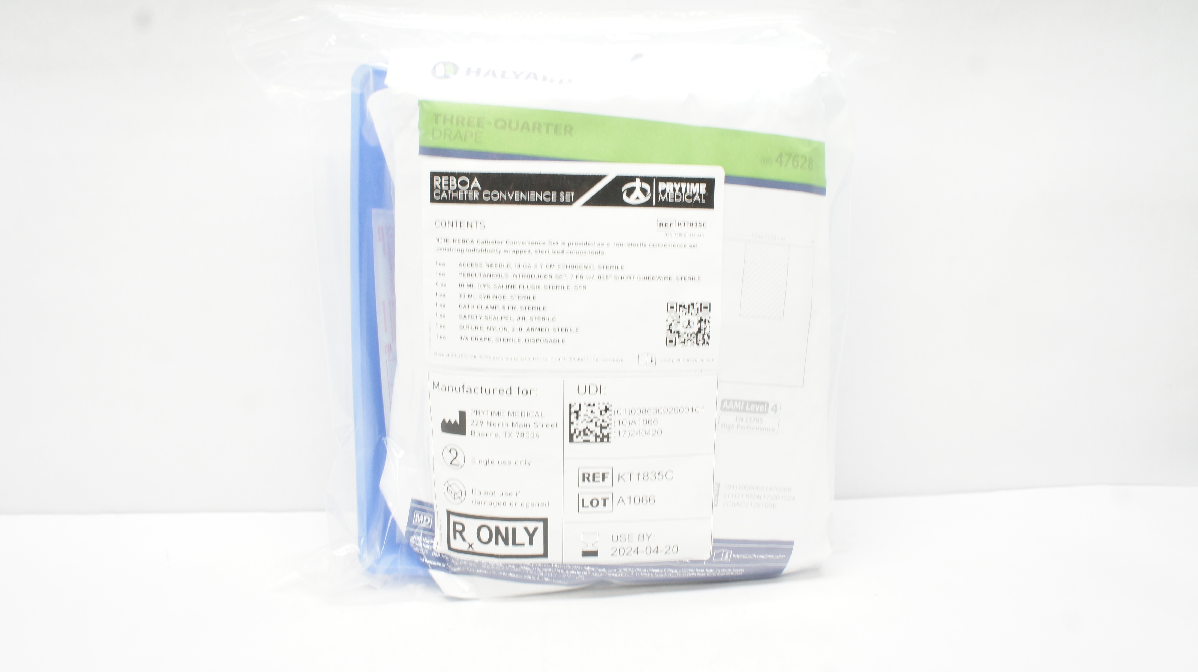 Prytime Medical KT1835C Halyard ER-Reboa Cath. Convenience Set (x)