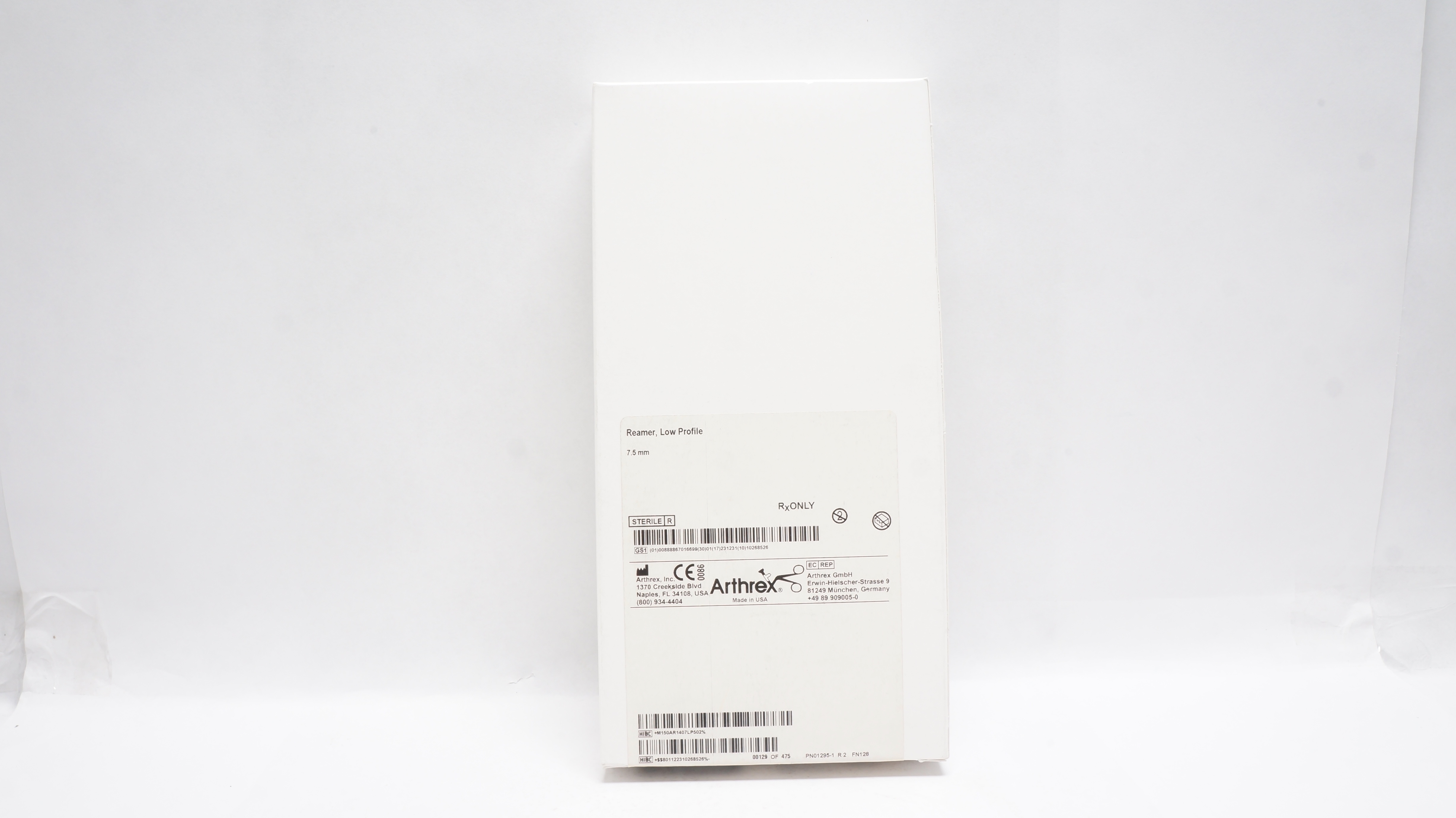 Arthrex AR-1407LP-50 Low Profile Reamer, 7.5mm (x)