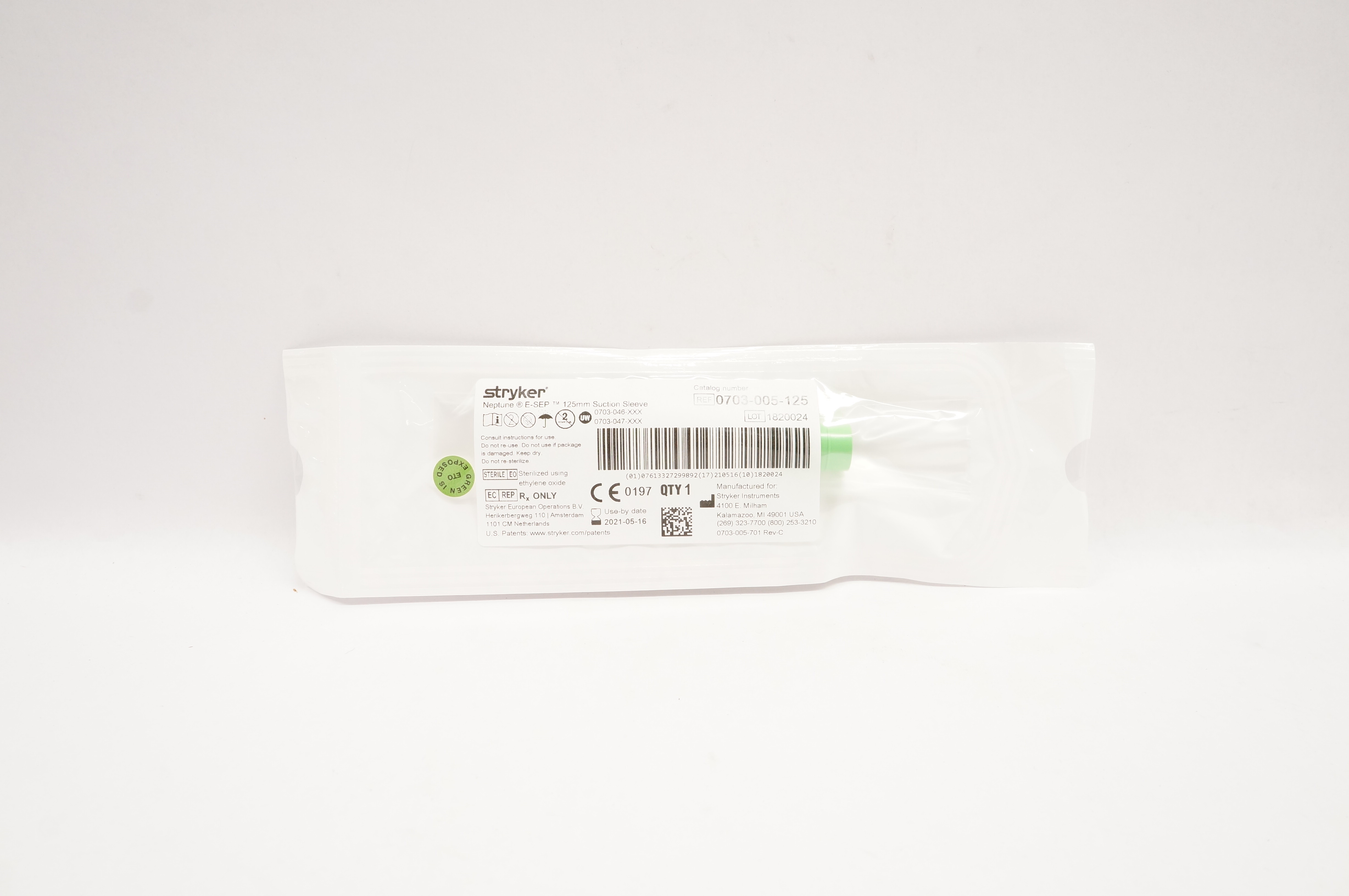 Stryker 0703-005-125 Neptune E-Sep 125mm Suction Sleeve (x)