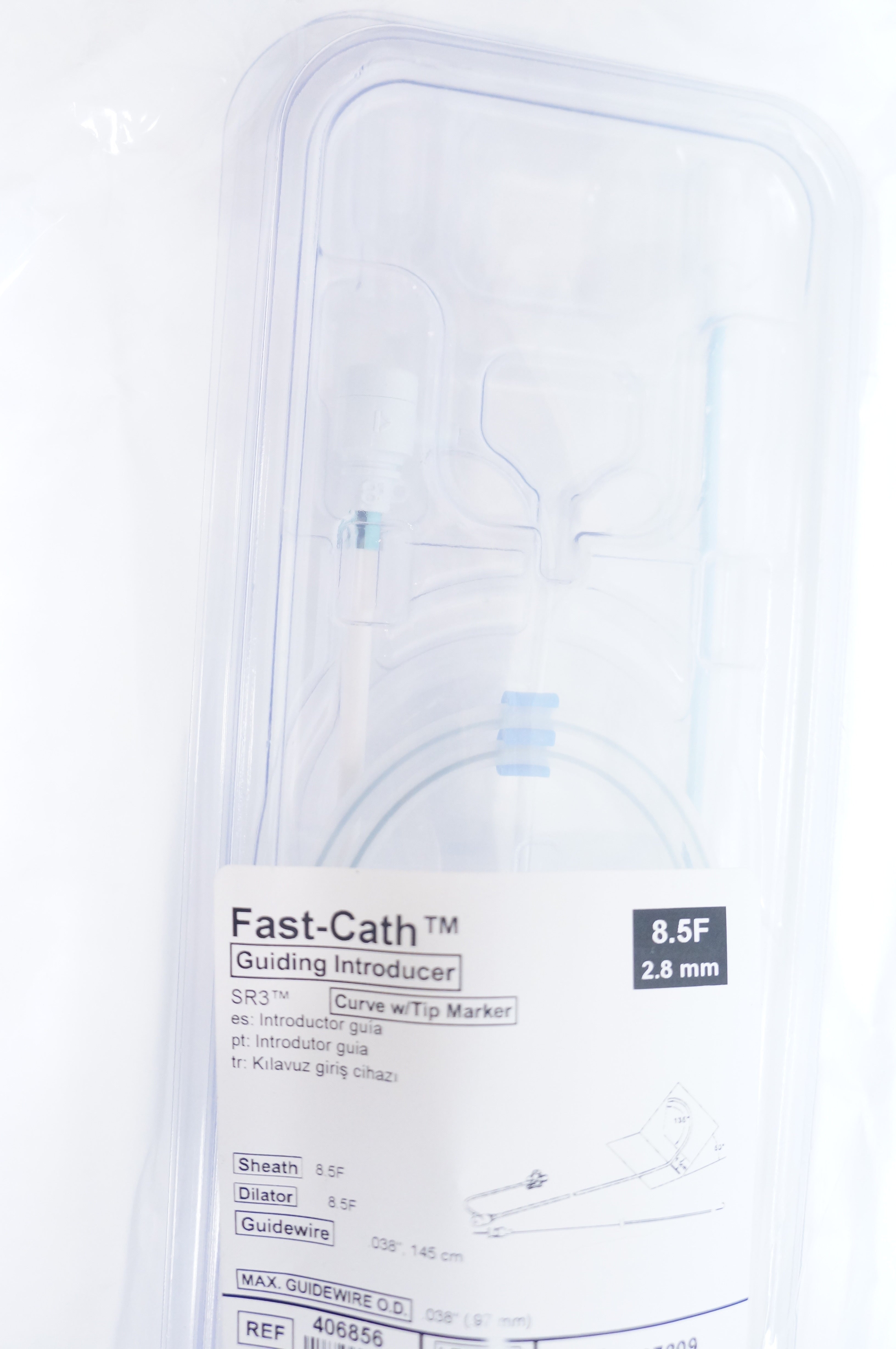 St. Jude Medical 406856 Fast-Cath Guiding Introducer 8.5F x  2.8mm (x)