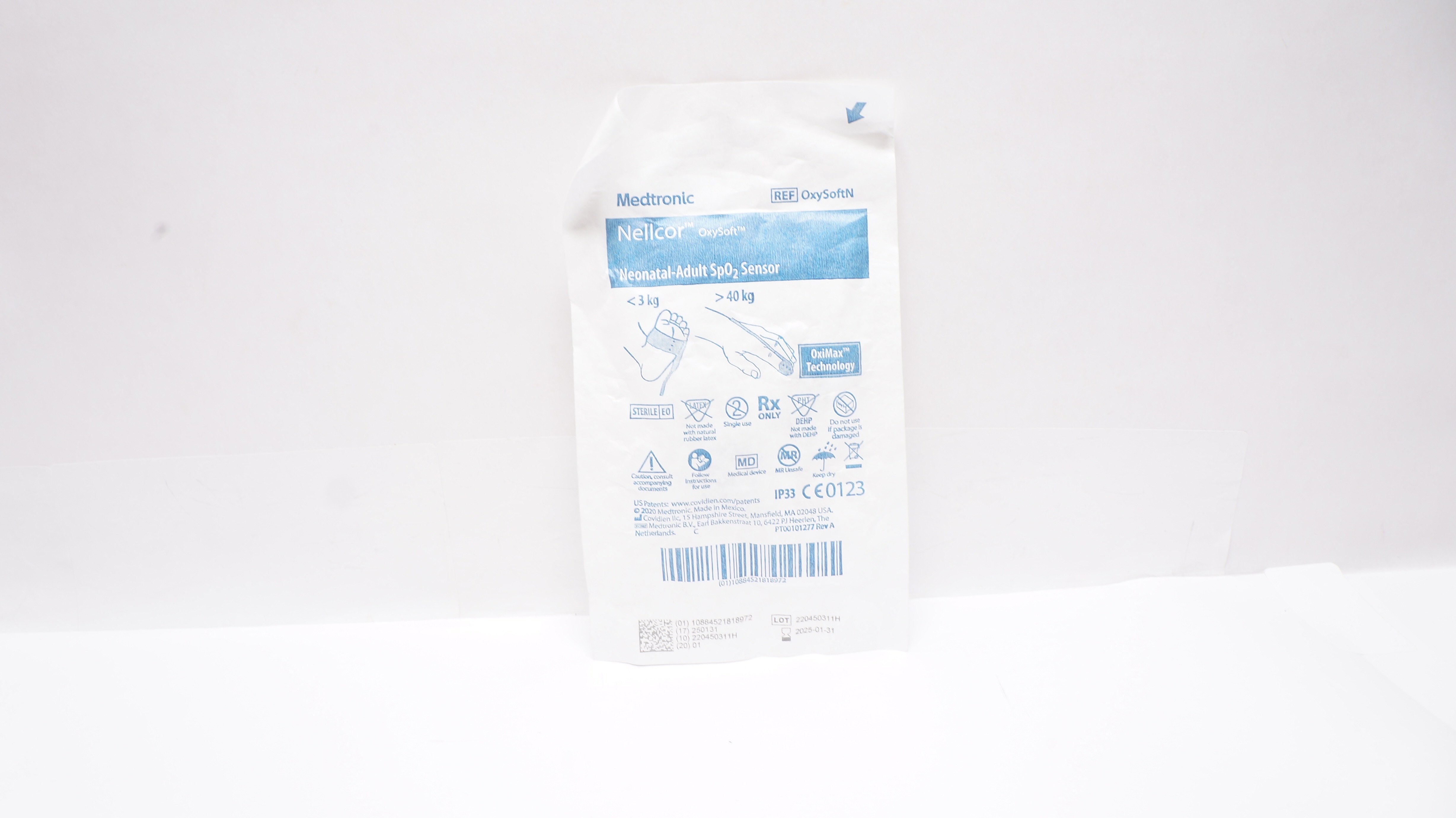 Medtronic OxySoftN Nellcor OxySoft Neonatal-Adult SpO2 Sensor <3kg >40kg