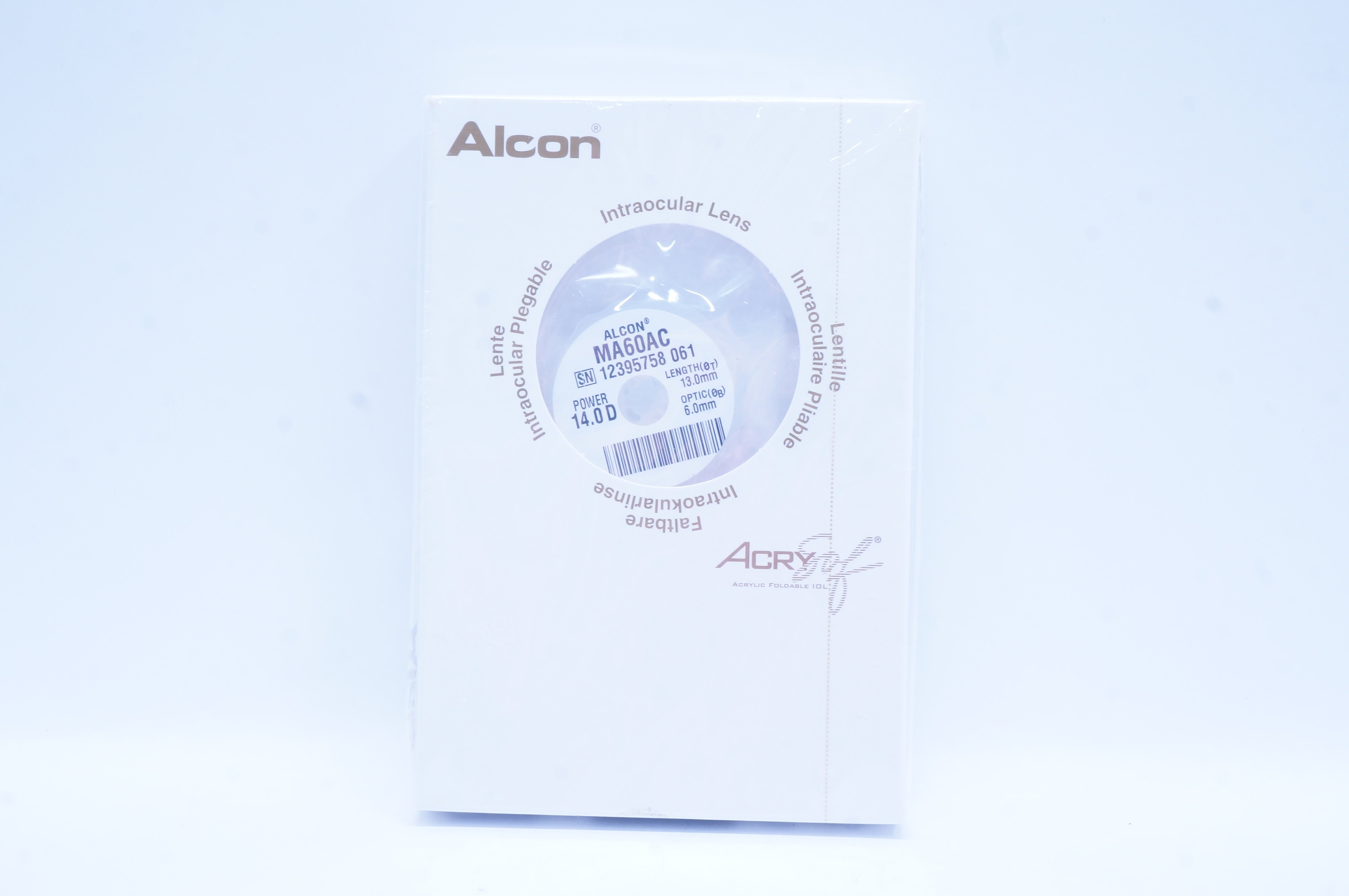 Alcon Laboratories MA60AC AcrySof Intraocular Lens 14.0 D x 6.0mm x 13.0mm (x)