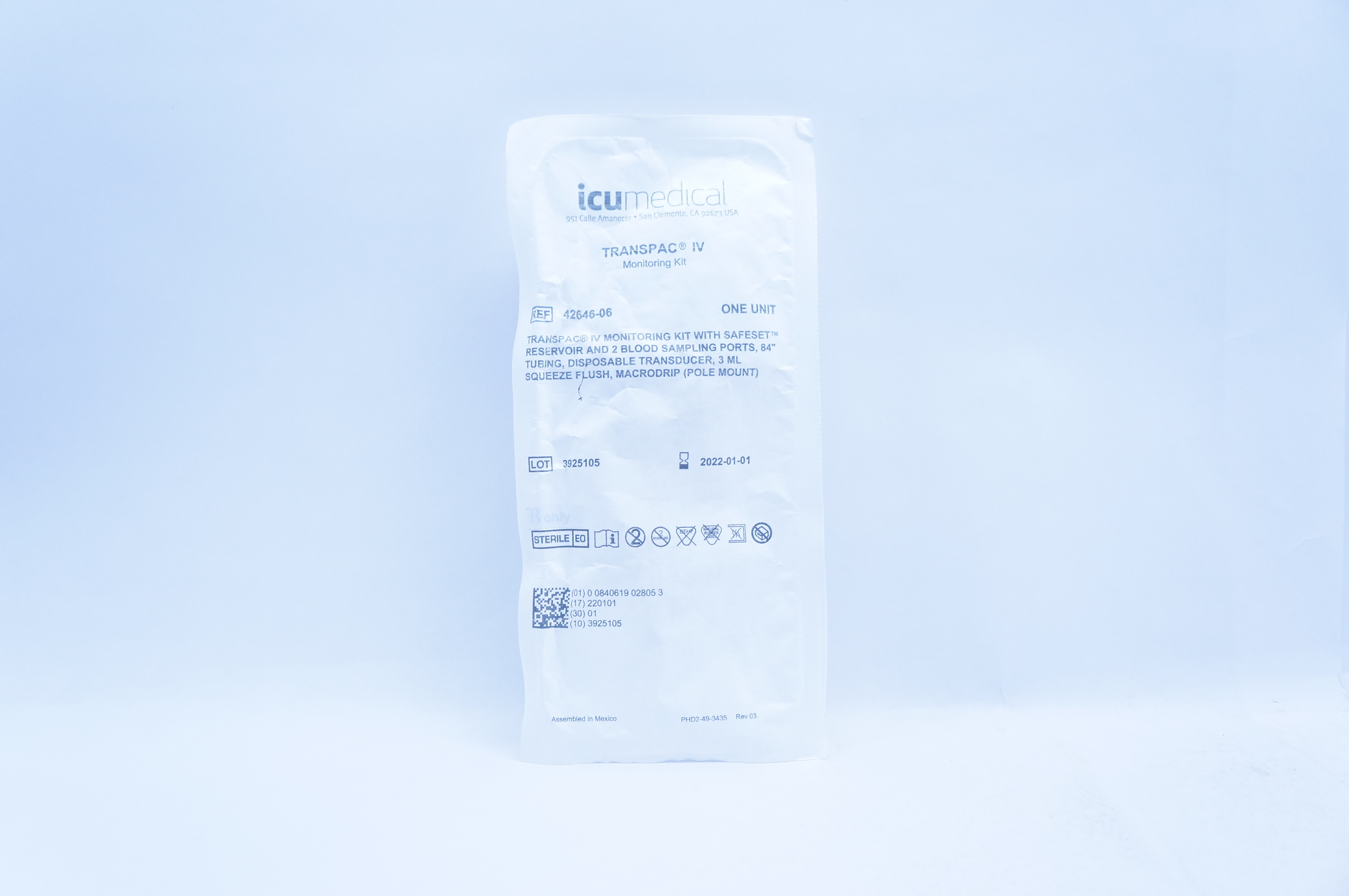 ICU Medical 42646-06 Transpac IV Monitoring Kit