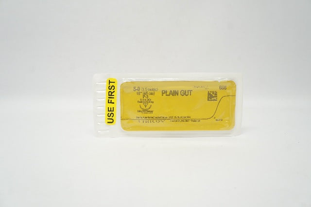 Ethicon 686 5-0 Plain Gut P-3 13mm 3/8c Reverse Cutting, 18inch (x)