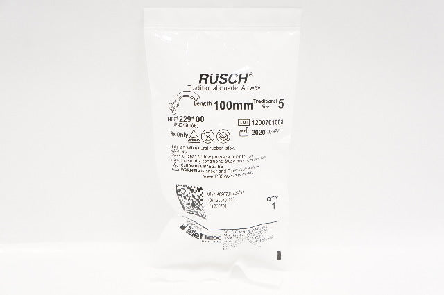 Teleflex 1229100 Rusch Traditional Guedel Airway, Length 100mm, Size 5