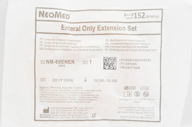 NeoMed NM-60ENEN Enteral Only Extension Set 60inch (x)