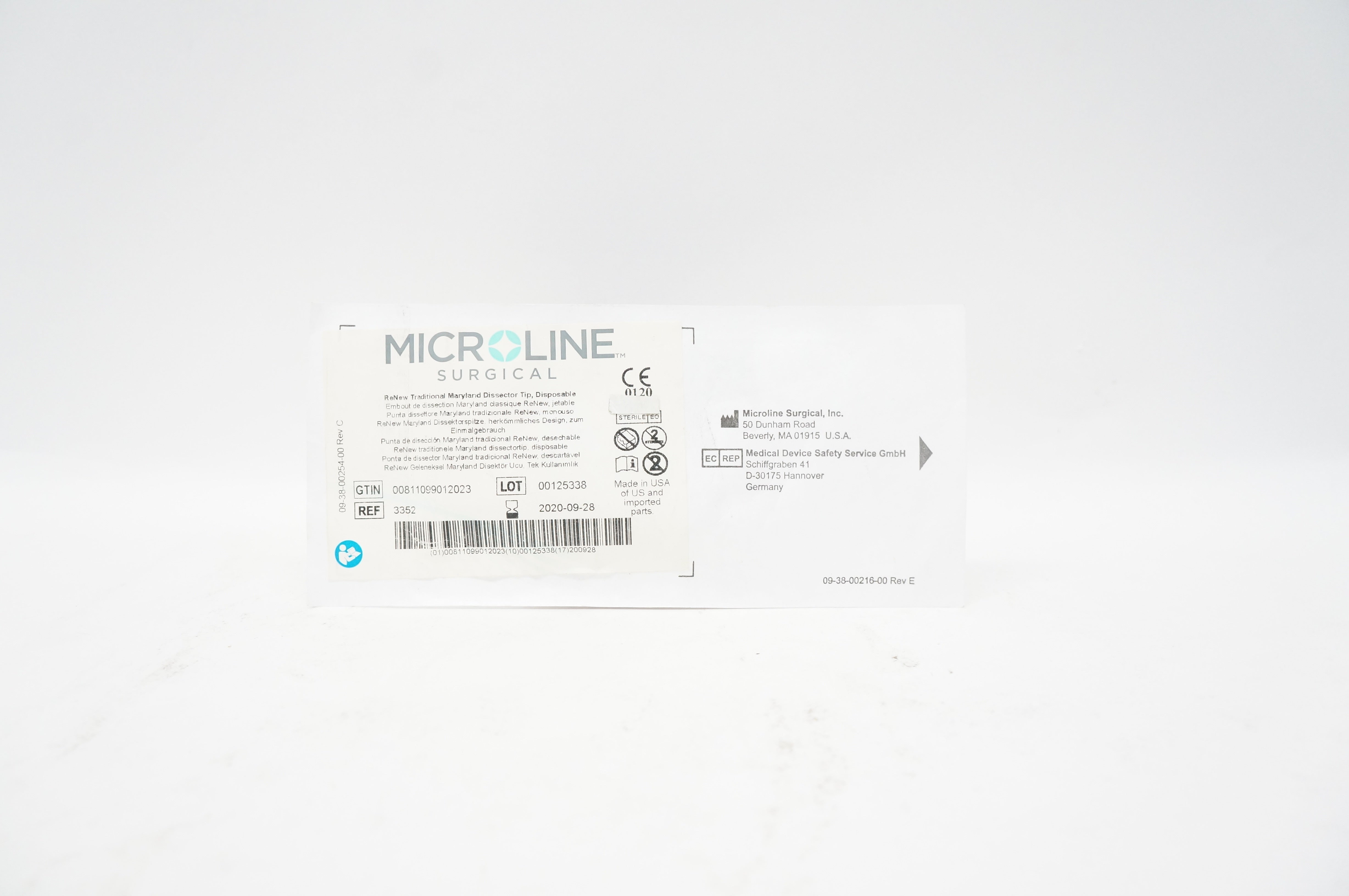Microline Surgical 3352 Renew Traditional Maryland Dissector Tip (x)