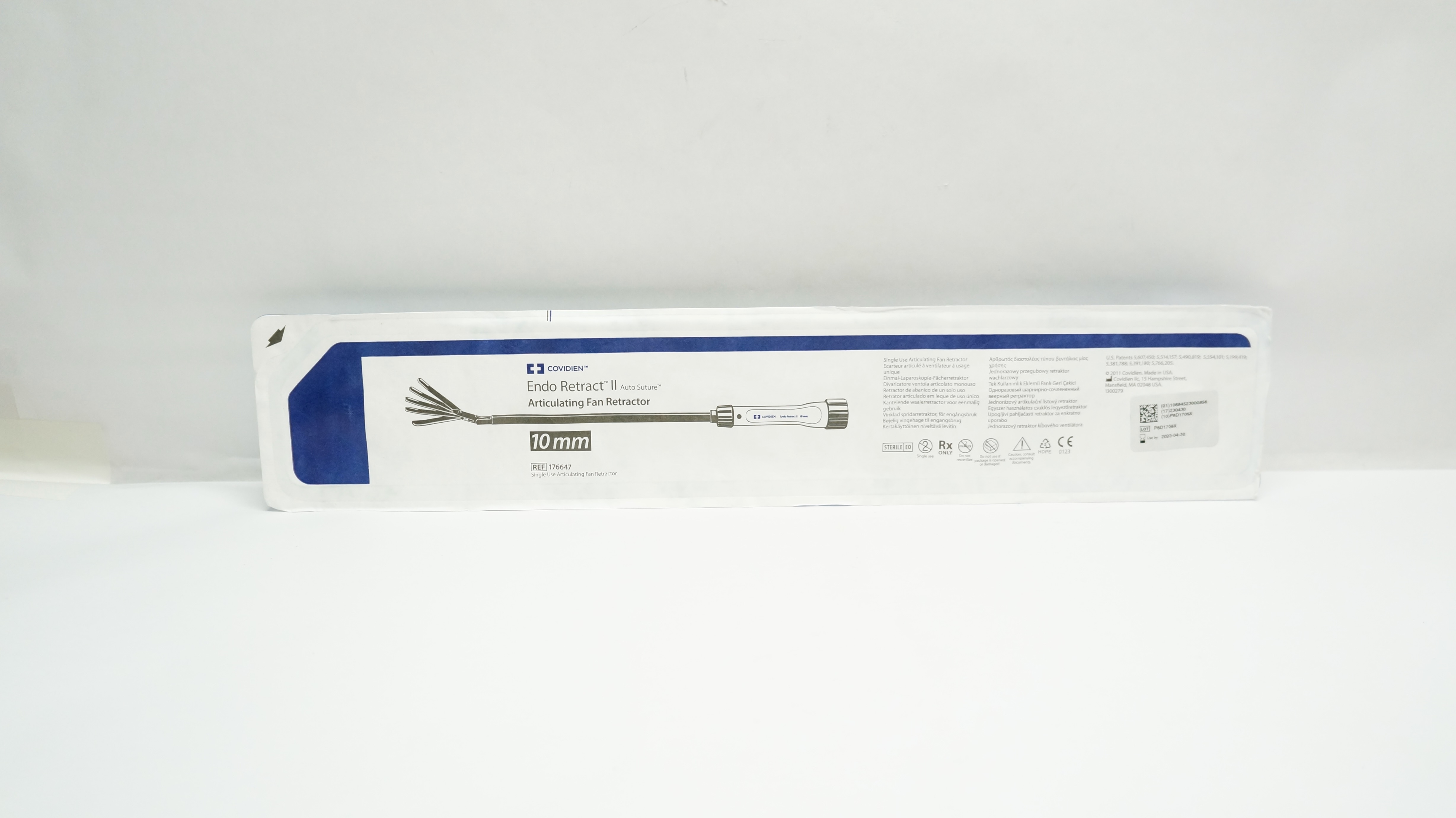 Covidien 176647 Endo Retract II AutoSuture Articulating Fan Retractor 10mm (x)