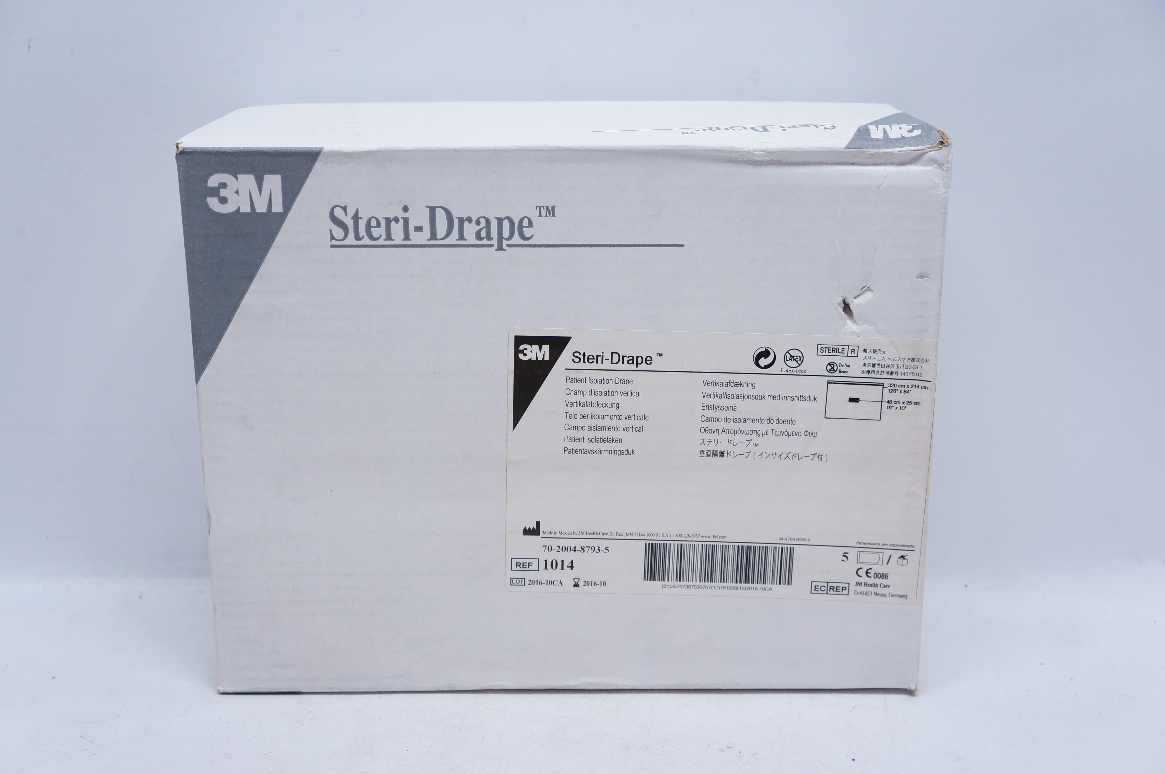 3M 1014 Steri-Drape Patient Isolation Drape 126inch x 84inch (x) - Box of 5