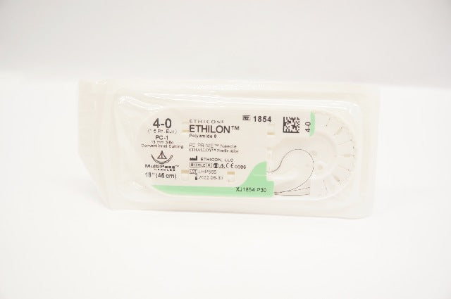 Ethicon 1854 Ethilonn Polyamide 6 4-0 PC-1 13mm 2/8c Convent, Cutting 18In (x)