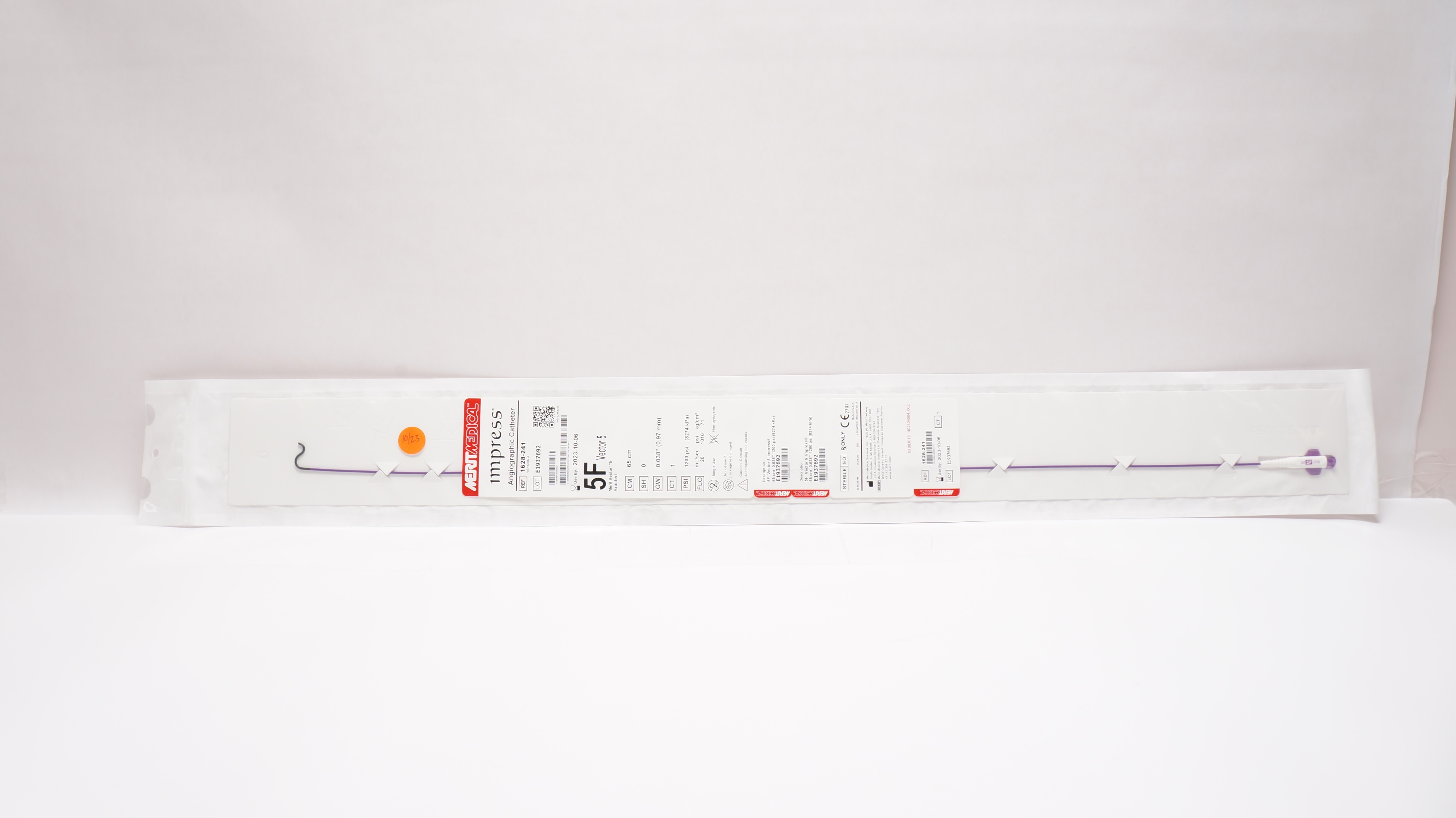 Merit Medical 1628-241 Impress Angiographic Cath. 5F x 65cm x 0.038inch (x)