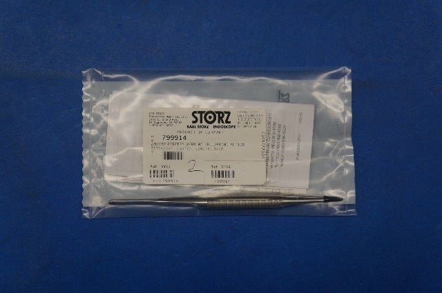 Karl Storz 799914 Micro Forceps with Round Handle, Spring Action, Straight, 14cm