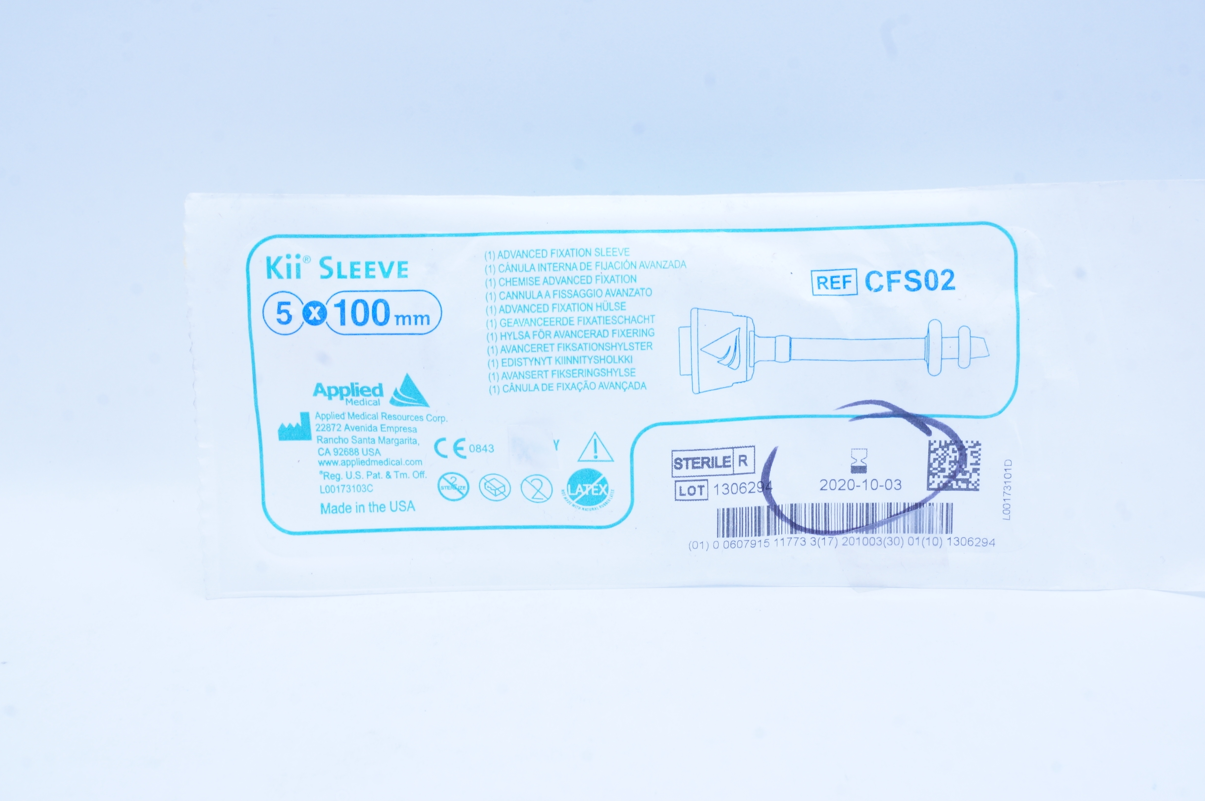 Applied Medical CFS02 Kii Advanced Fixation Sleeve 5mm x 100mm (x)