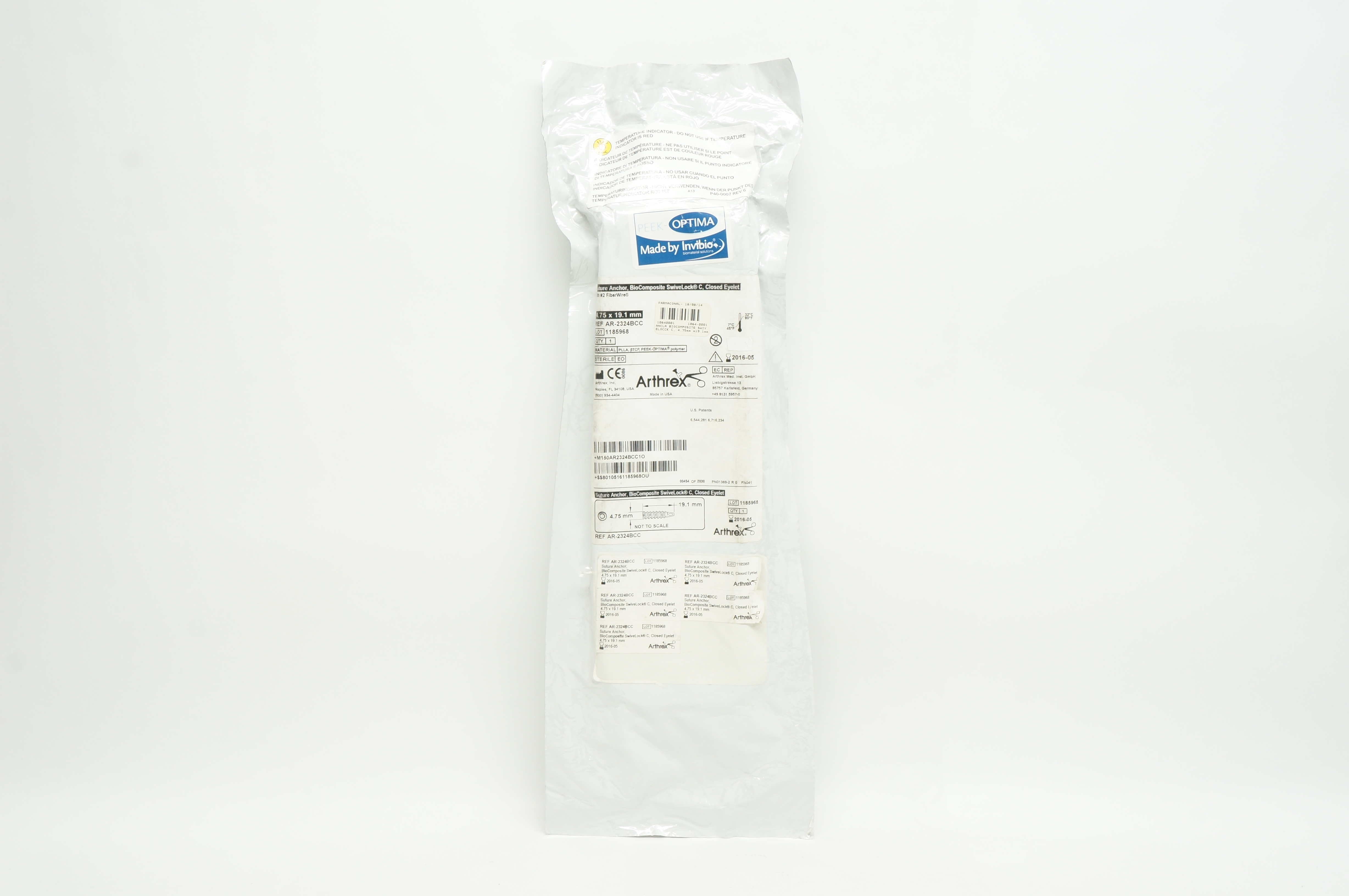 Arthrex AR-2324BCC Stre Anchor, BioComposite, SwiveLock C 4.75 x 19.1mm (x)