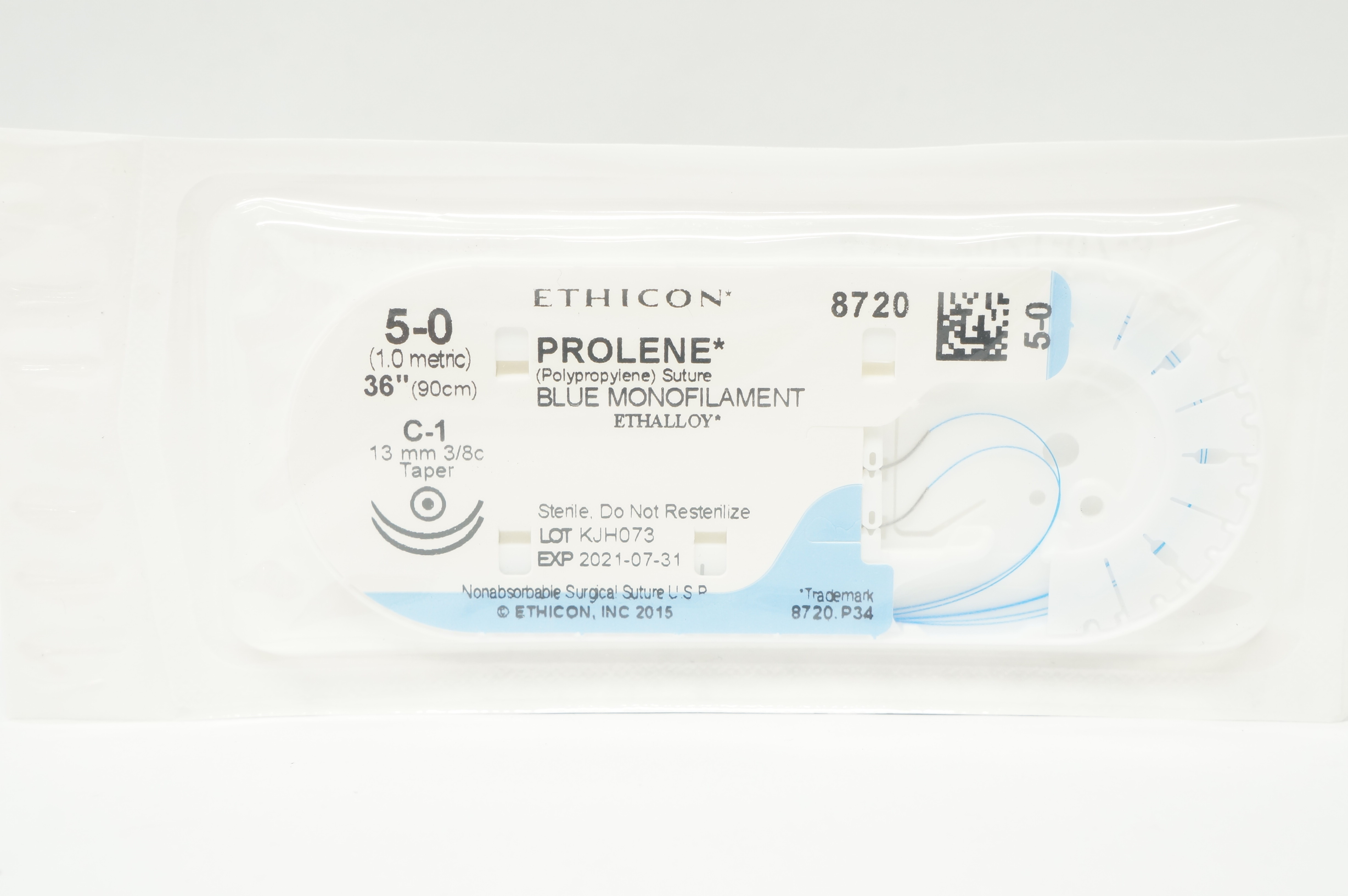 Ethicon 8720 5-0 PROLENE C-1 13mm 3/8c Taperpoint 36inch (x)