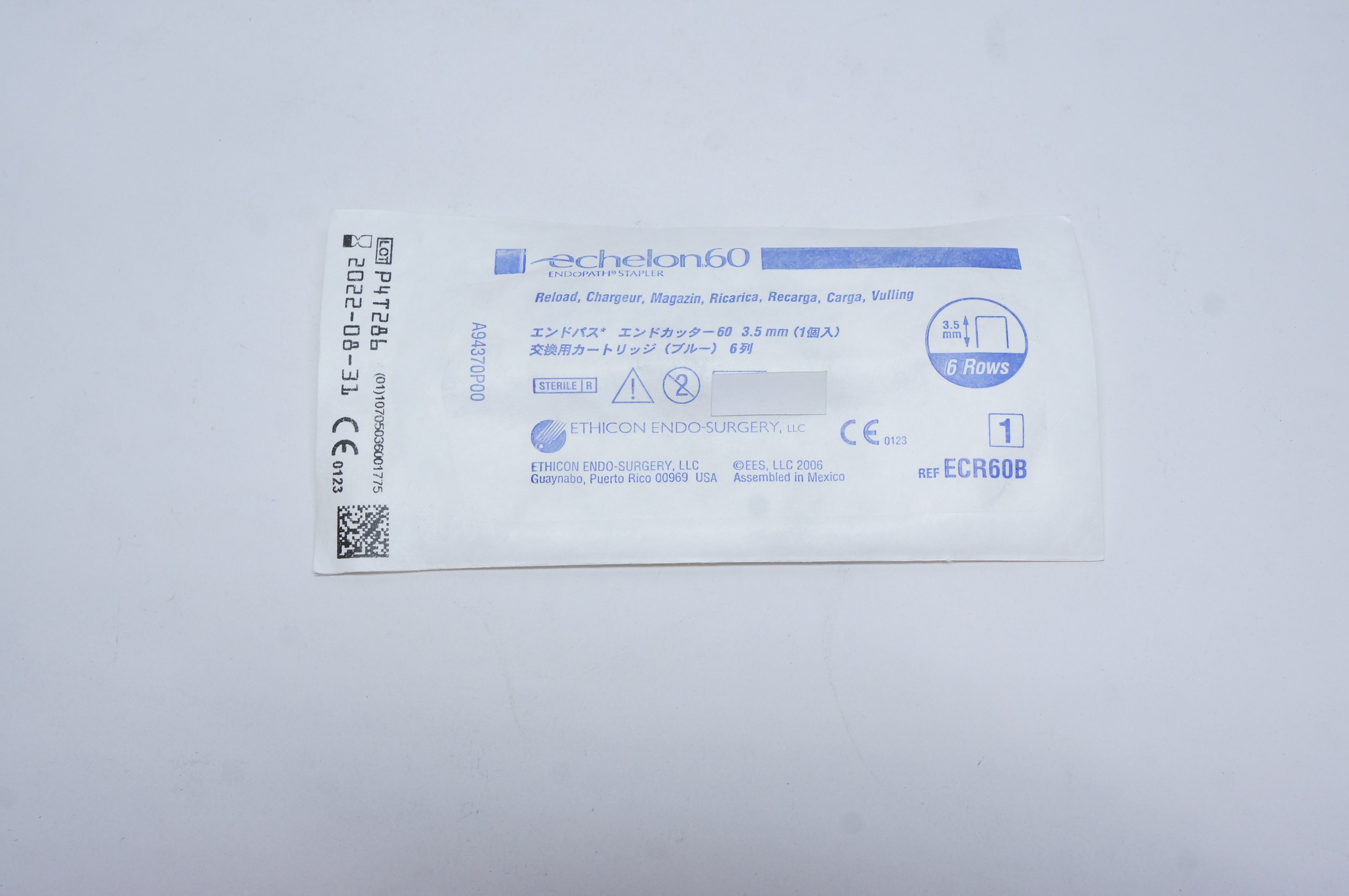 Ethicon ECR60B Endelon 60 Endopath Stapler 3.5mm , 6 Rows