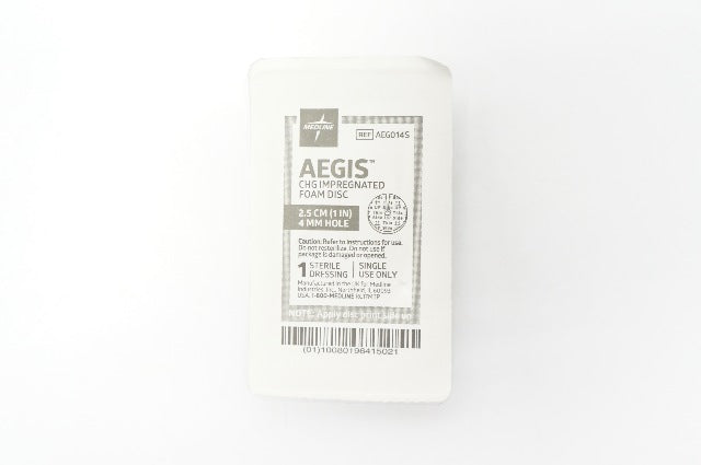 Medline AEG014S AEGIS CHG Impregnated Foam Disc 1 inch x 4mm (x)