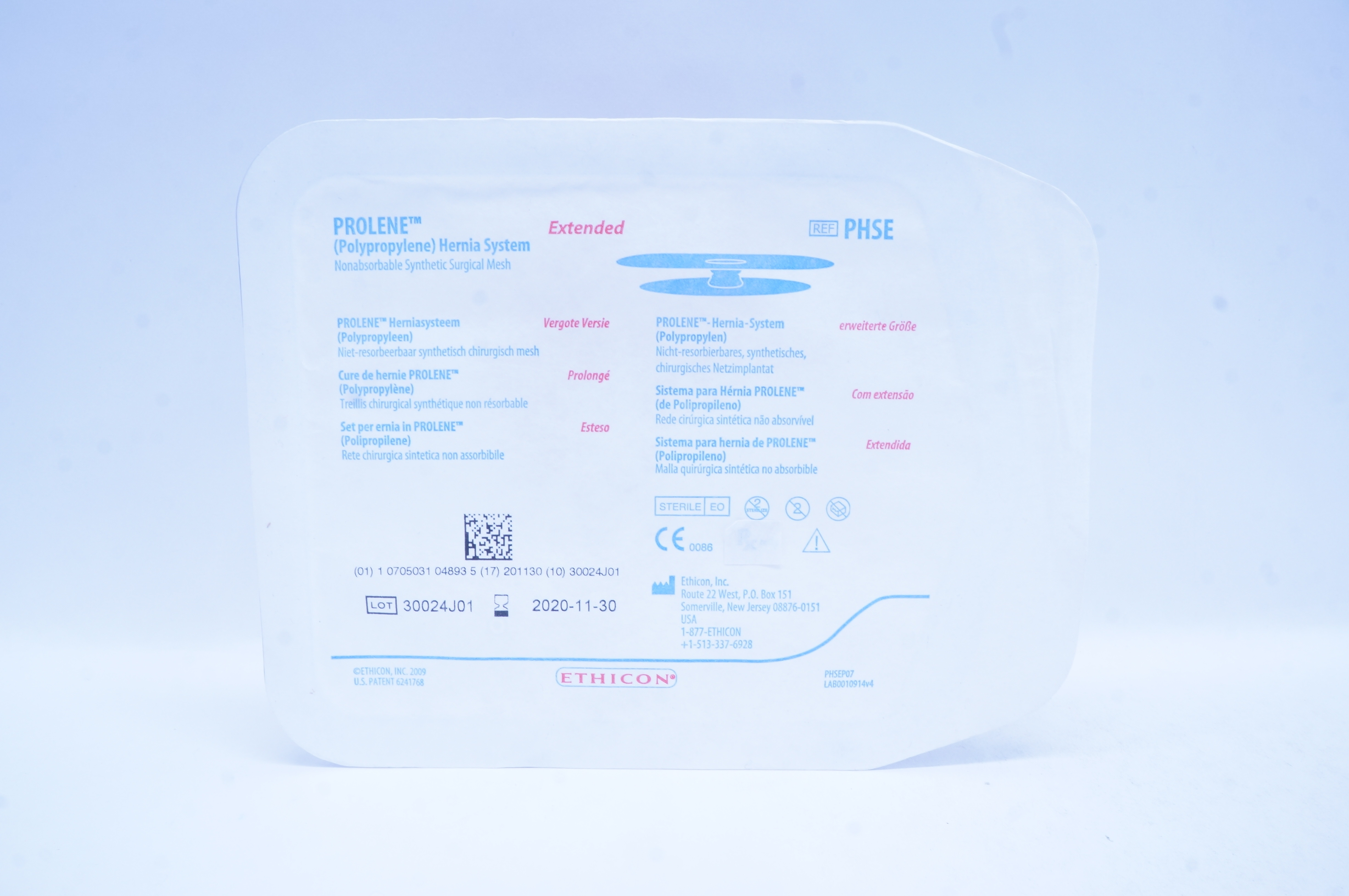 Ethicon PHSE Prolene Hernia System Nonabsorbable Synthetic Surgical Mesh (x)