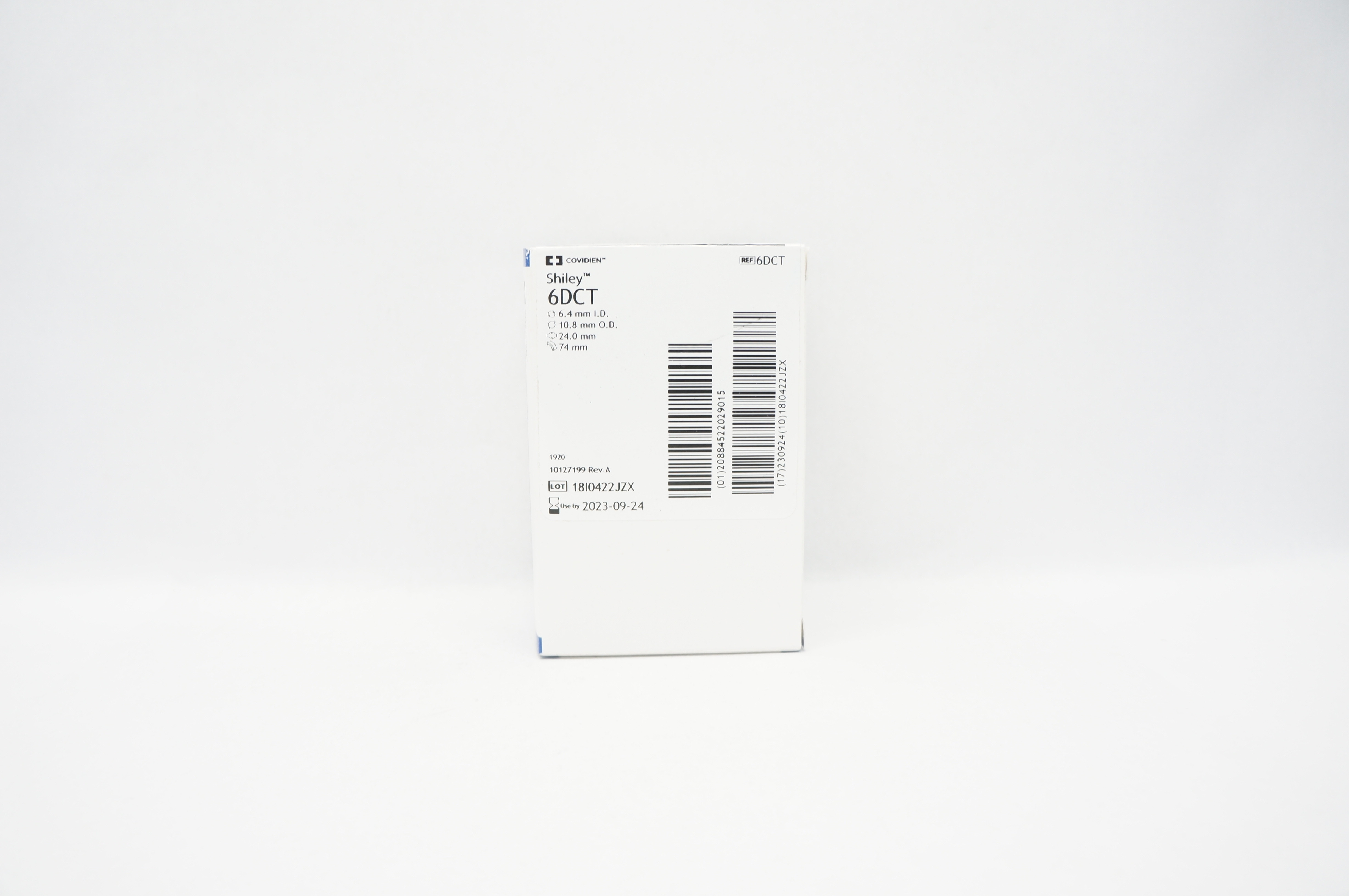 Covidien 6DCT Shiley Tracheostomy Tube Cuffed 6.4 ID x 10.8 OD x 24.0 x 74mm (x)