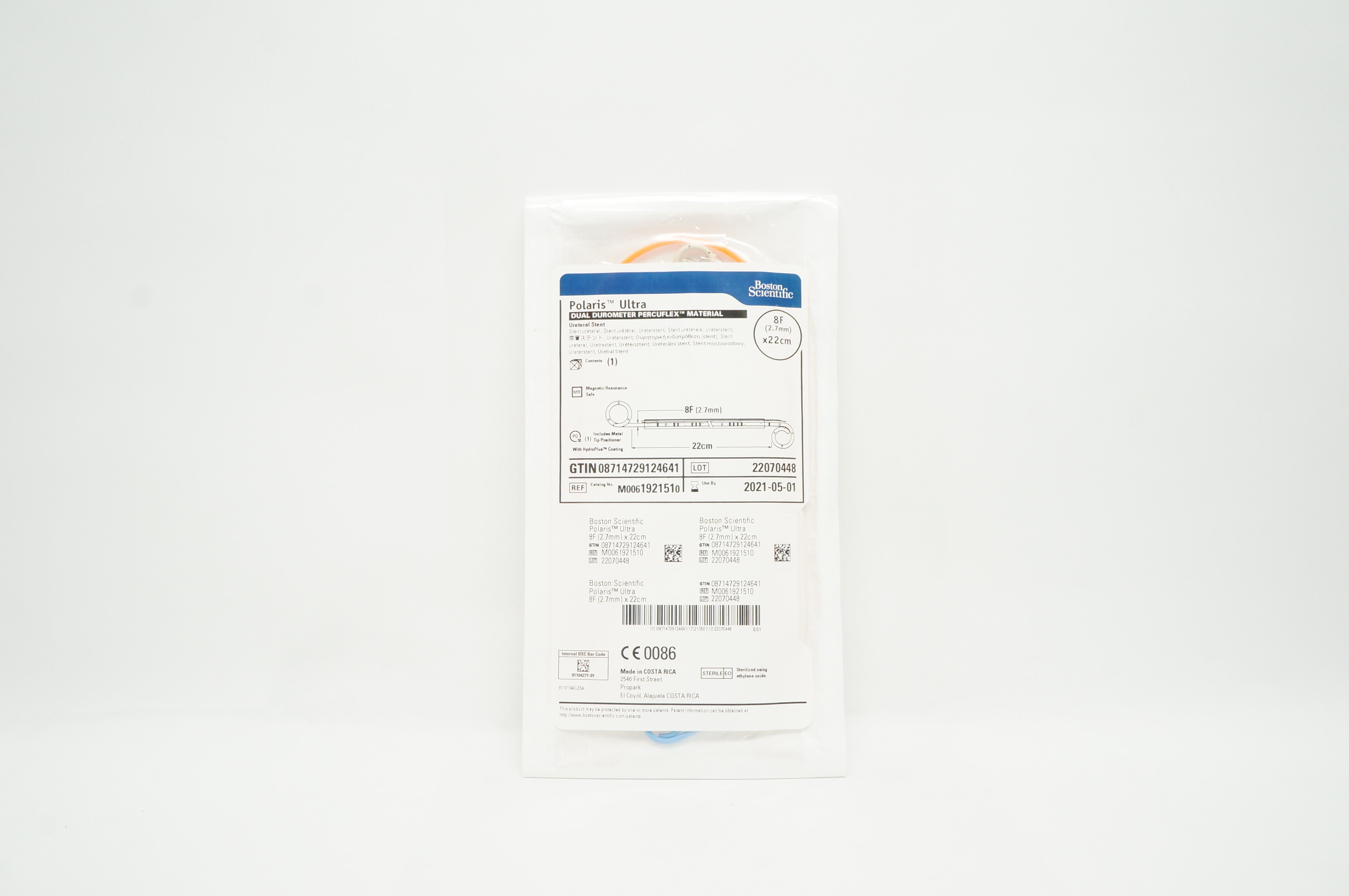 Boston Scientific M0061921510 Polaris Ultra Ureteral Stnt 8F x 22cm (x)