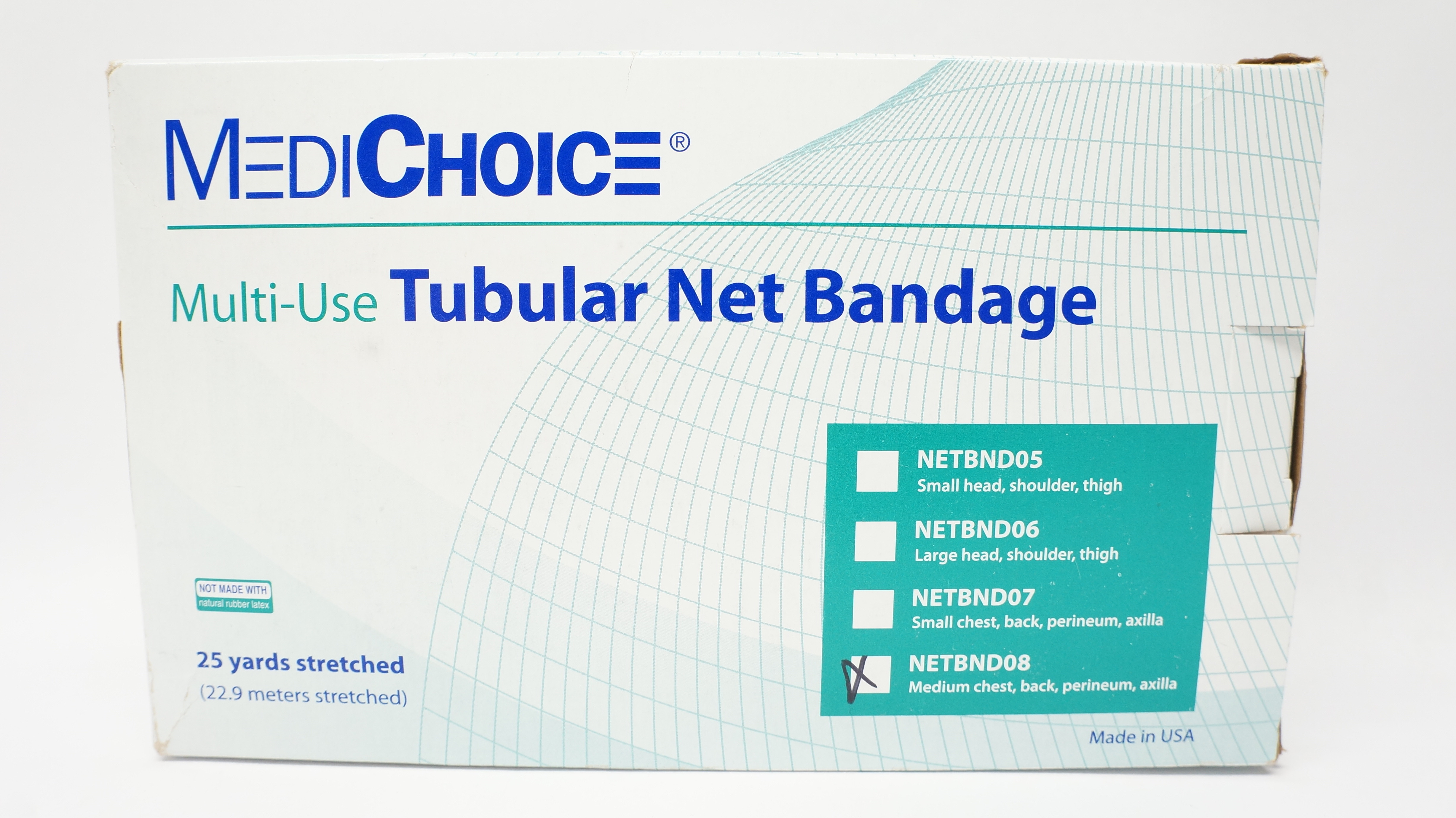 MediChoice NETBND08 Multi-Use Tubular Net Bandage 25yards Medium 25yrds