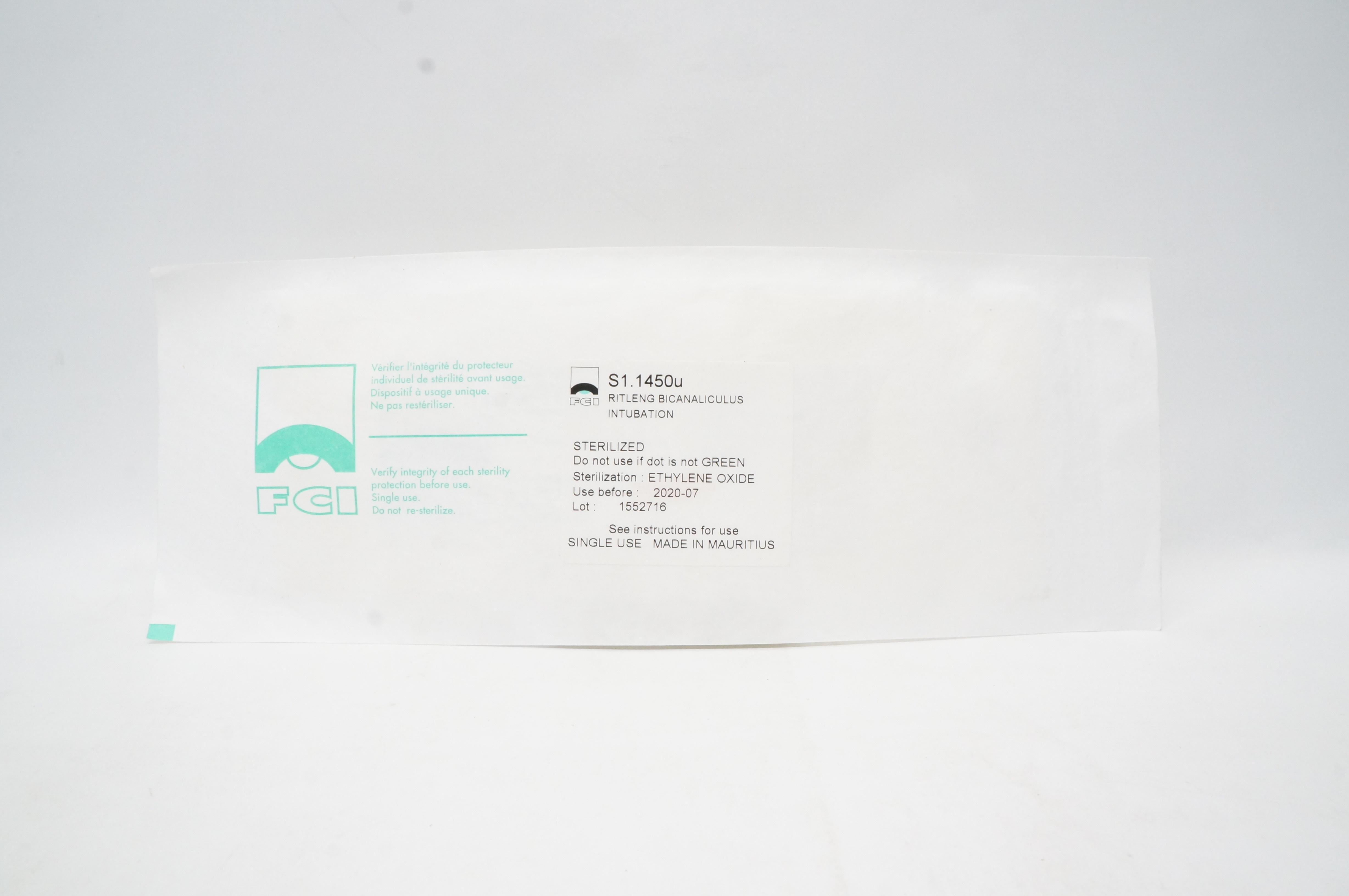 FCI S1.1450u Ritleng Bicanaliculus Intubation (x)