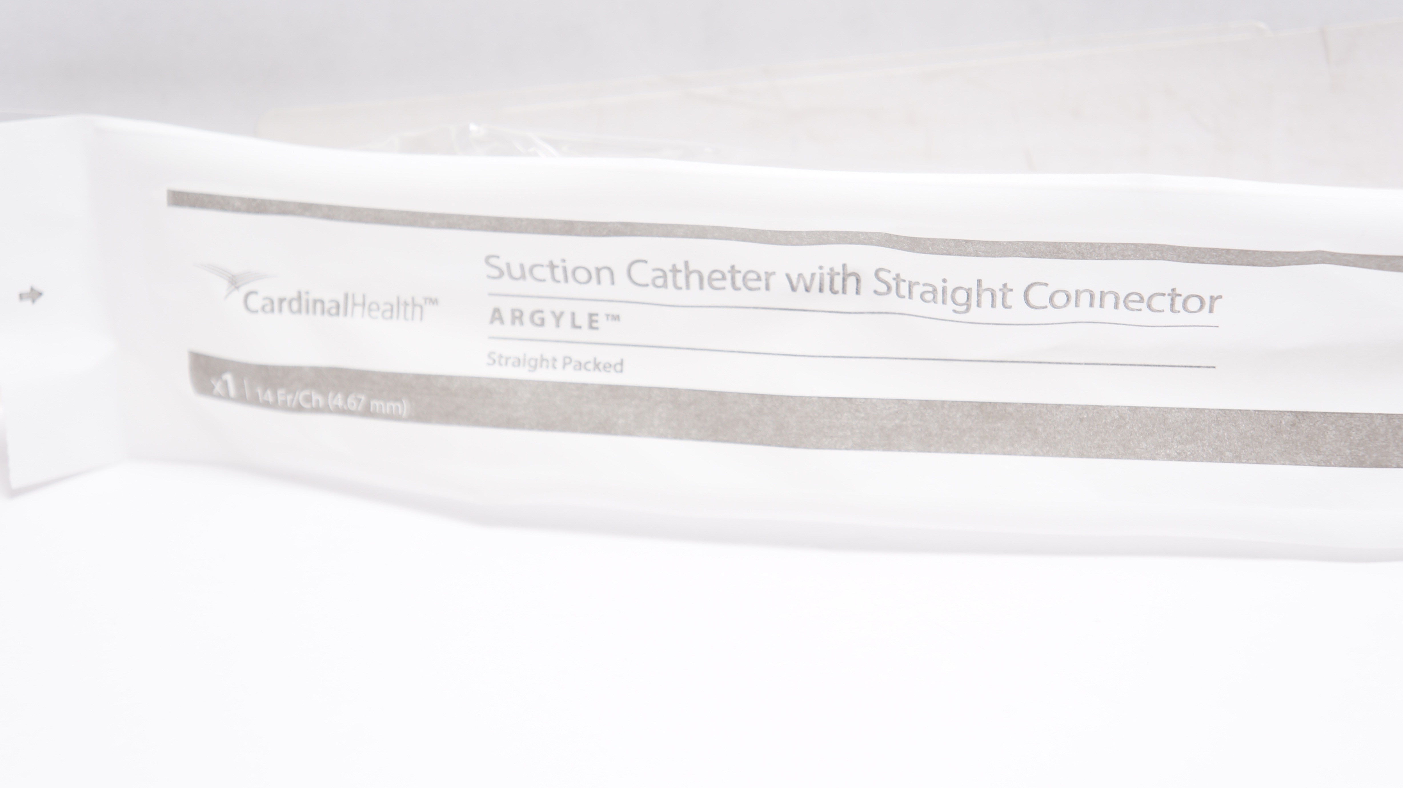 Cardinal Health 33425 Argyle Suction Cath. w/Straight Connector 14Fr/Ch