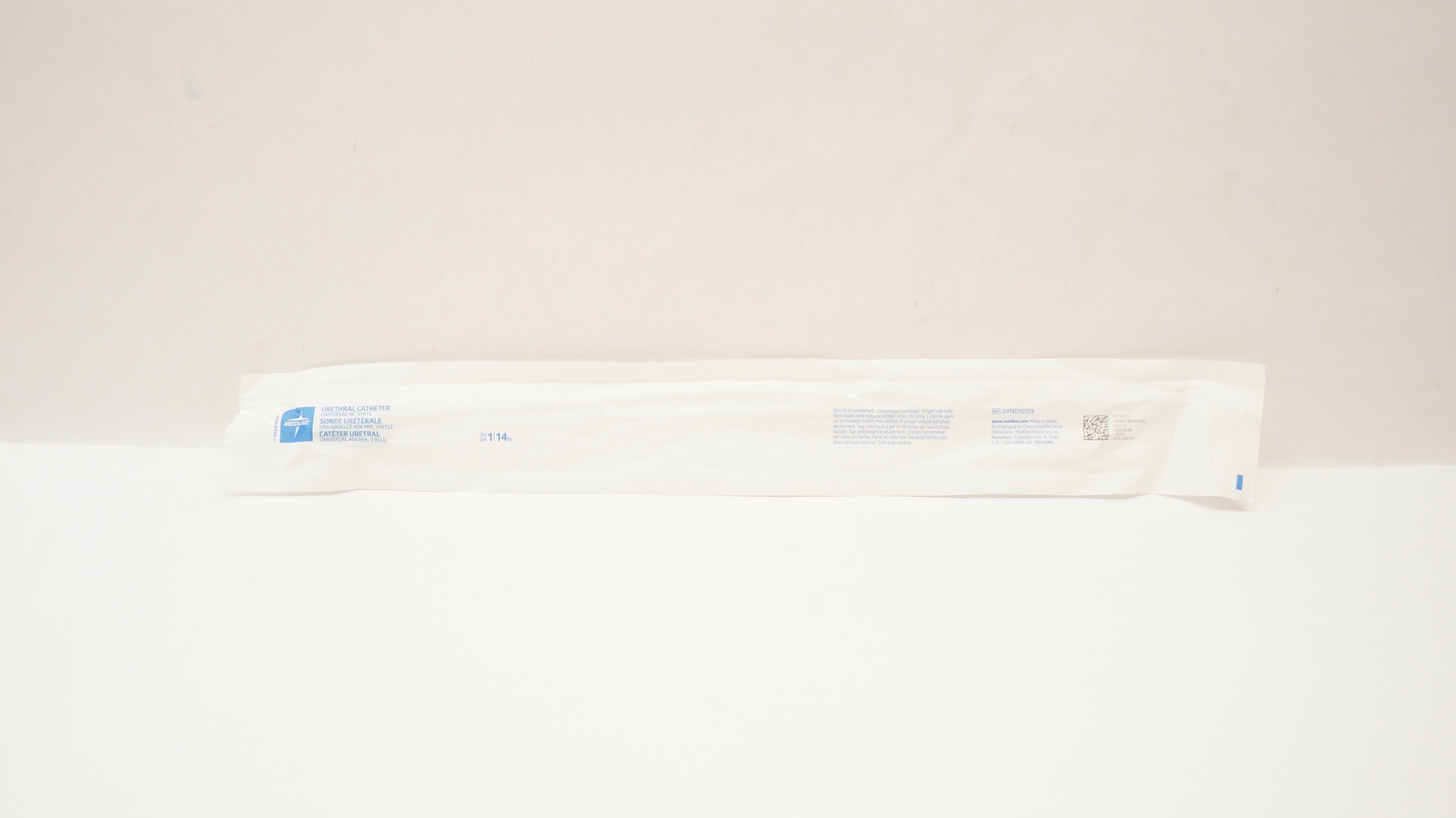 Medline DYND10723 Urethral Cath. Universal 14Fr x 16inch