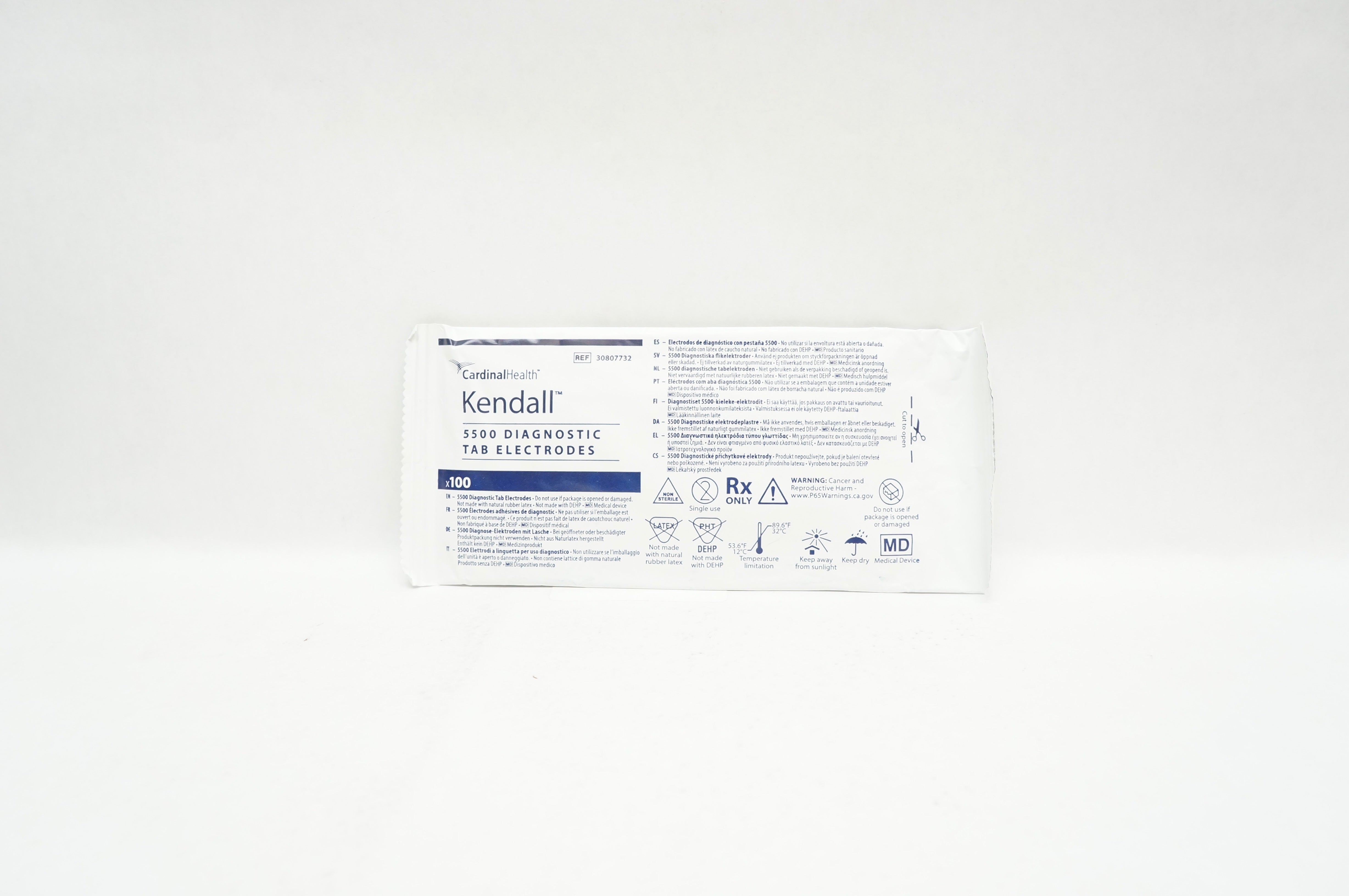 Cardinal Health 30807732 Kendall 5500 Diagnostic Tab Electrodes - Pack of 100