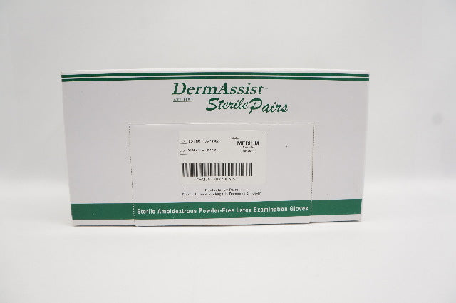 IHC 104200 DermAssist Sterile Pairs Ambidextrous Gloves M - Box of 50