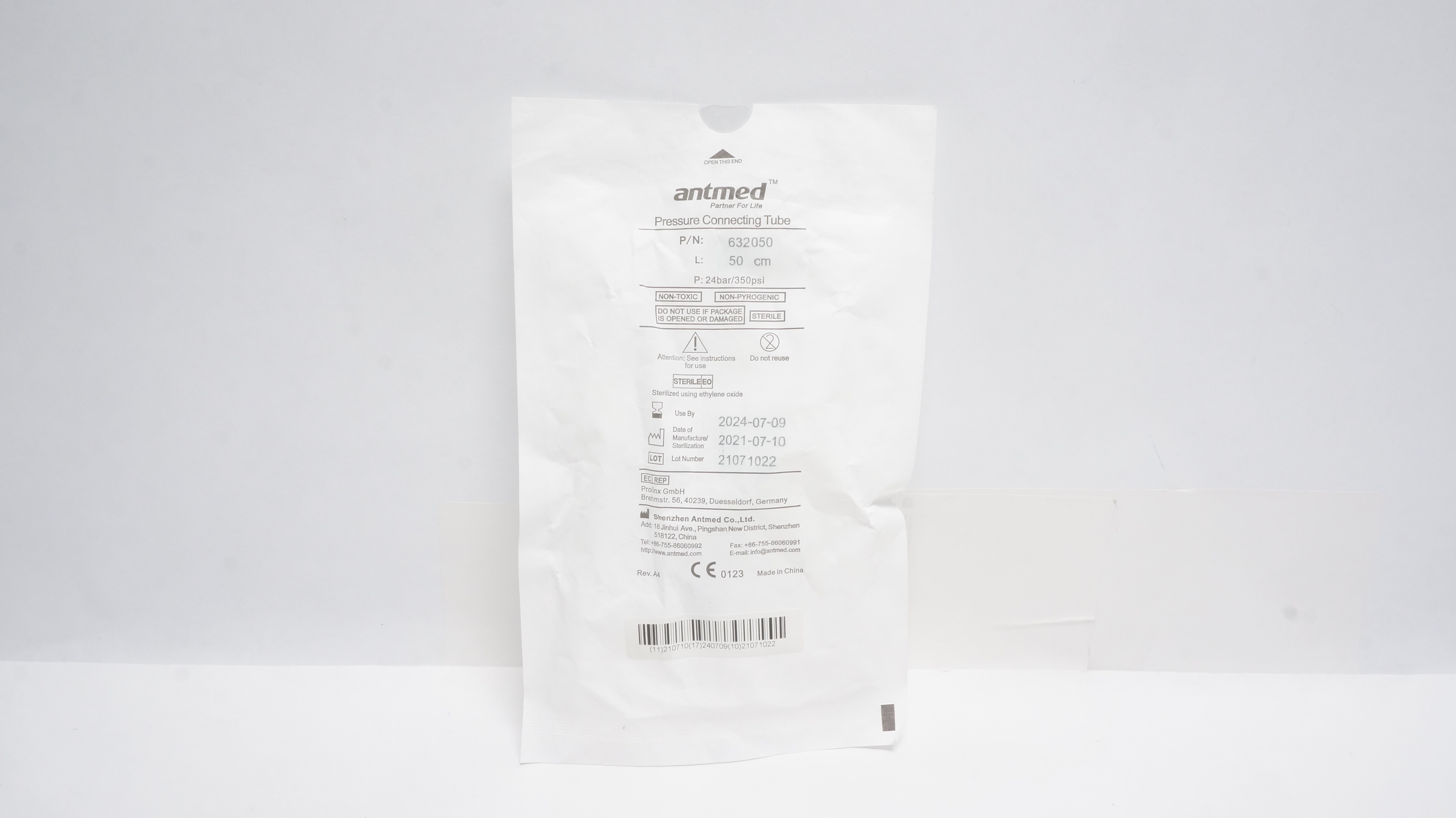 Shenzhen Antmed 632050 Pressure Connecting Tube 50cm, 24bar/350psi (x)