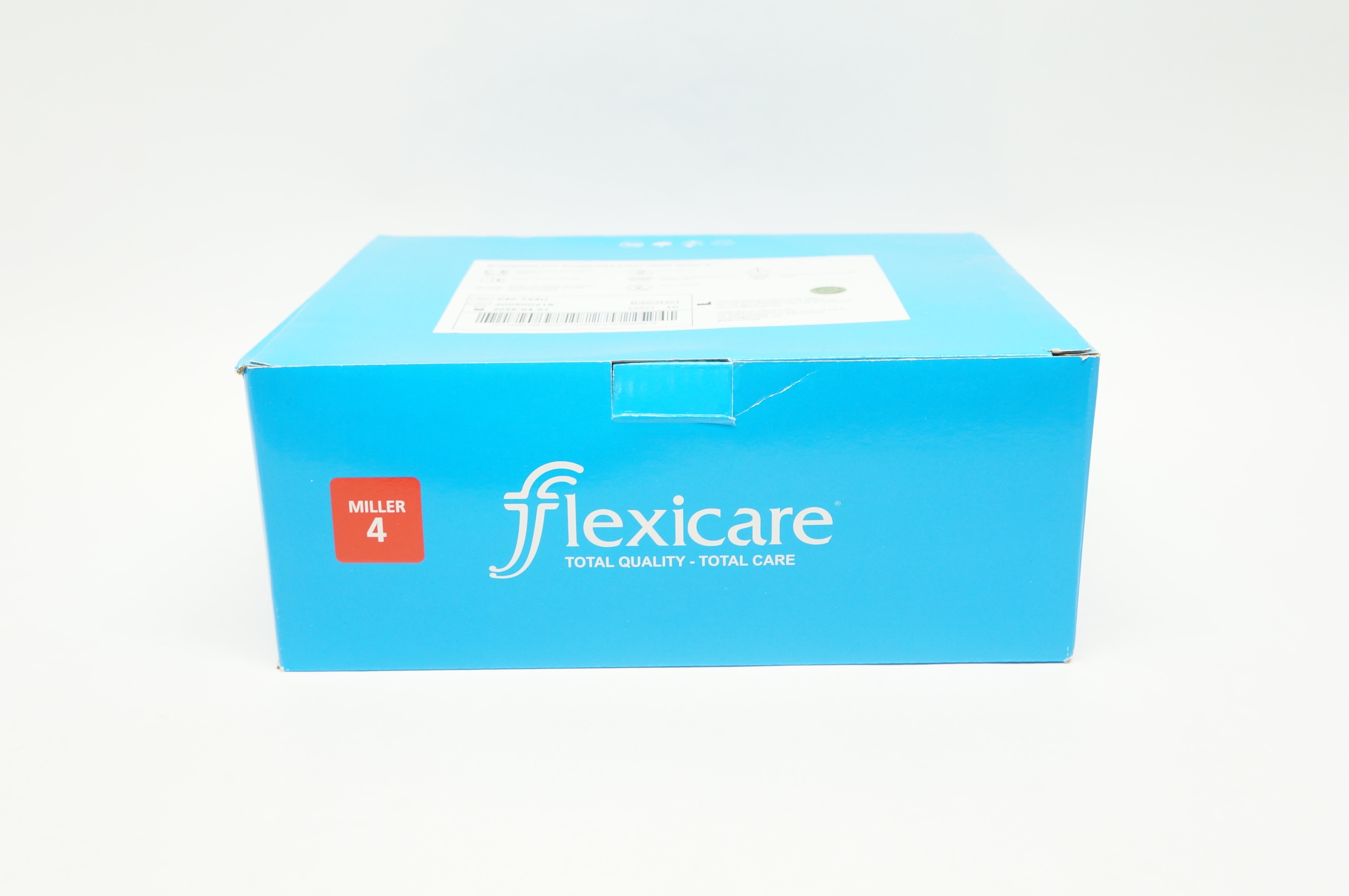 Flexicare 040-724U BriteBlade Pro Single-Use Fiber Optic Miller 4 - Box of 10