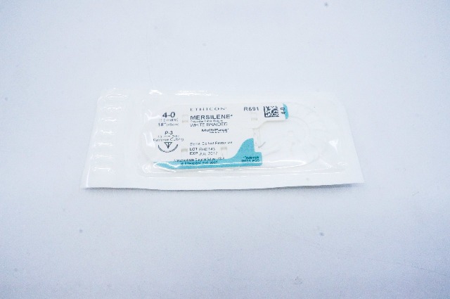 Ethicon R691 4-0 MERSILENE, P-3, 13mm 3/8c Reverse Cutting, 18inch (x)