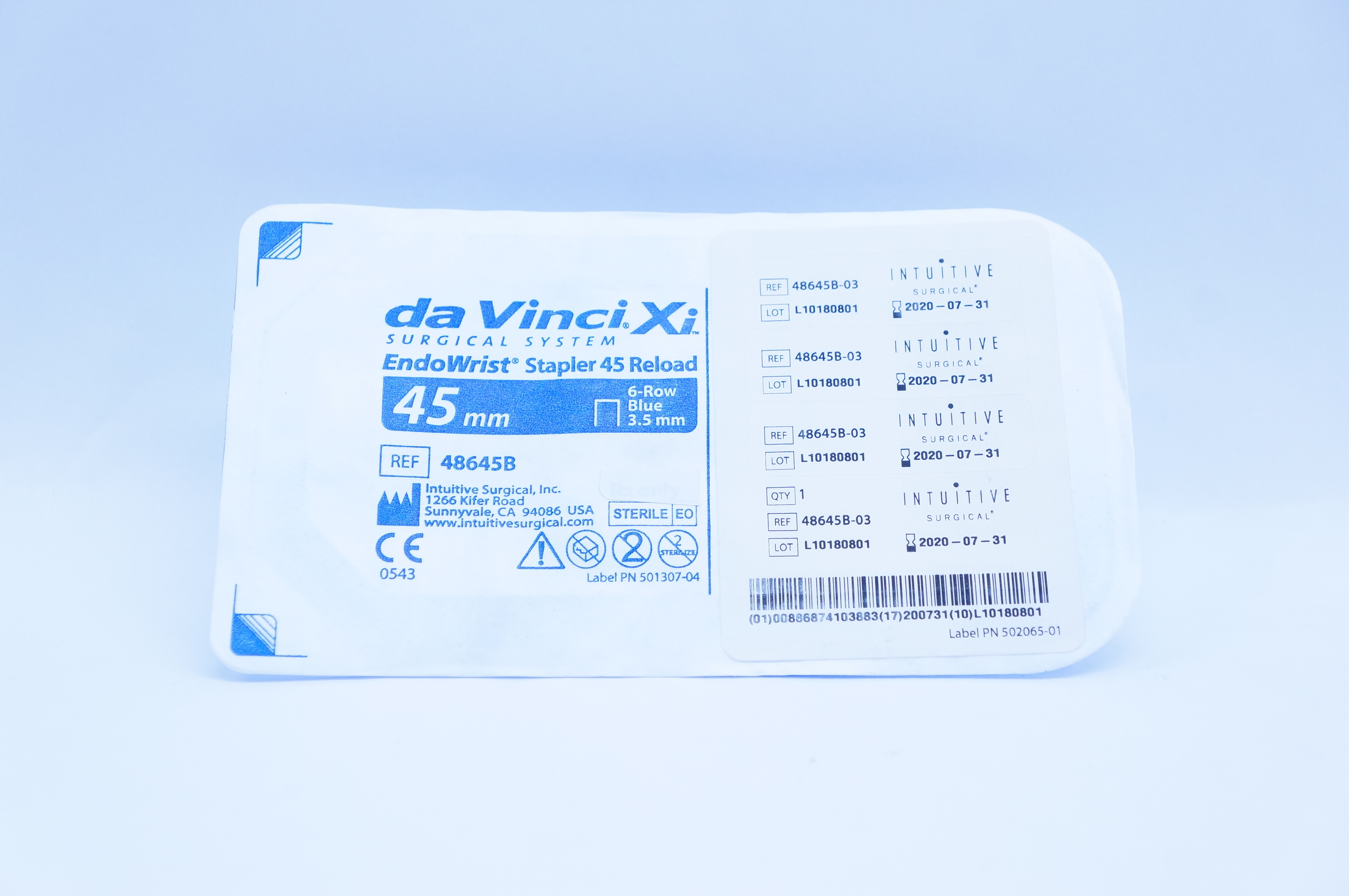 Intuitive 48645B da Vinci Xi EndoWrist Stapler 45 Reload 6 Row Blue 3.5mm (x)