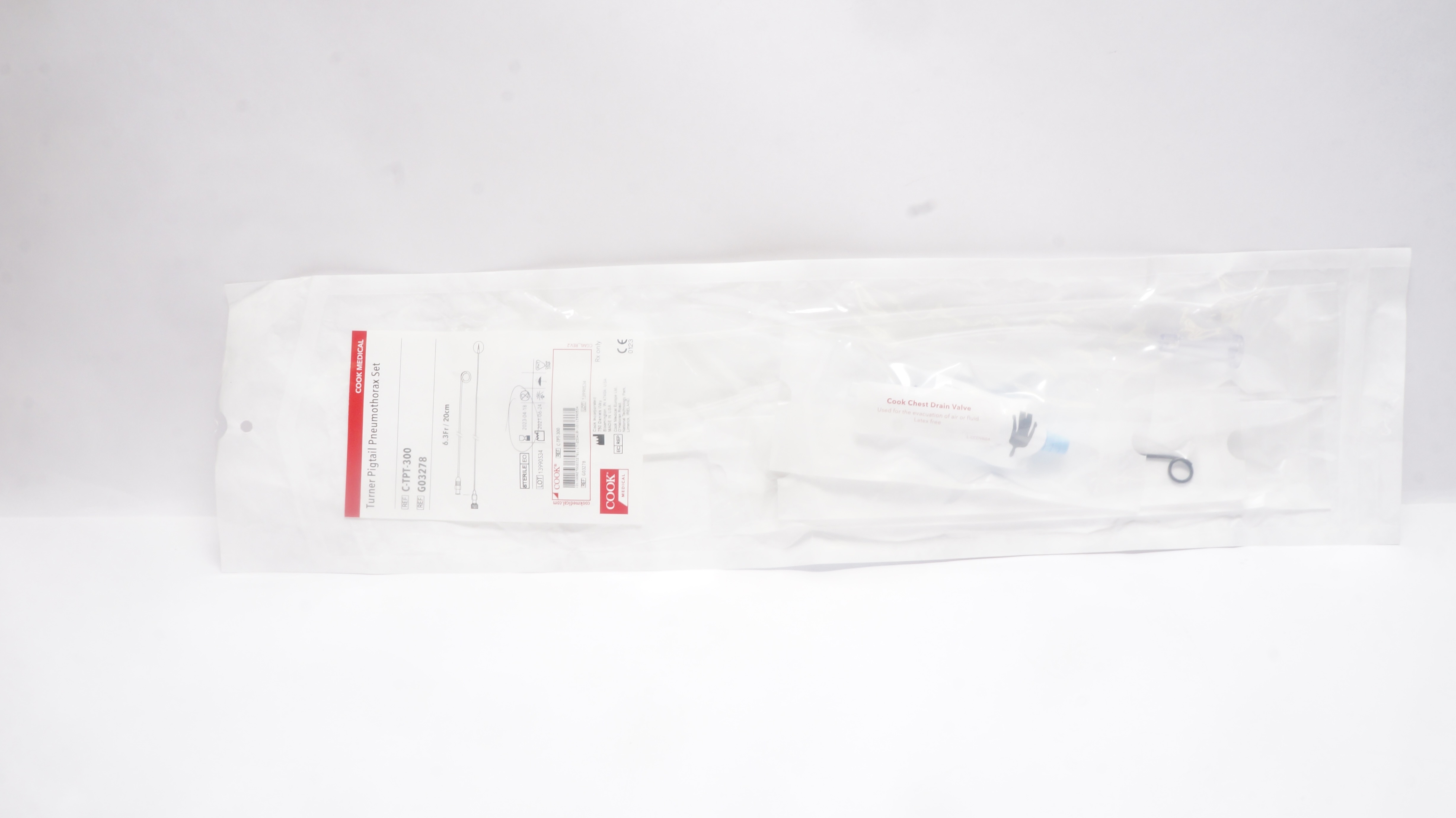 Cook Medical G03278 Turner Pigtail Pneumothorax Set 6.3Fr (x)